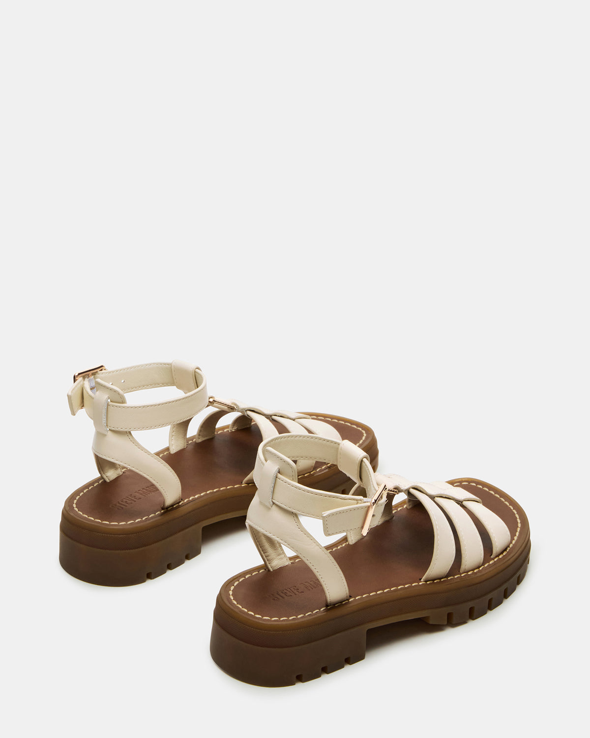 JARELLI Bone Leather Strappy Platform Women's Sandal
