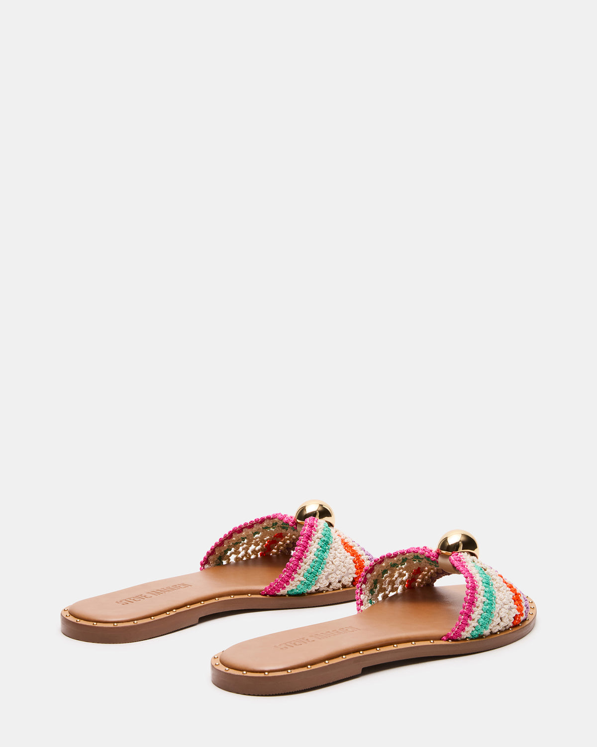 DIPSY Multi Raffia Slide Rounded Toe Women's Sandal