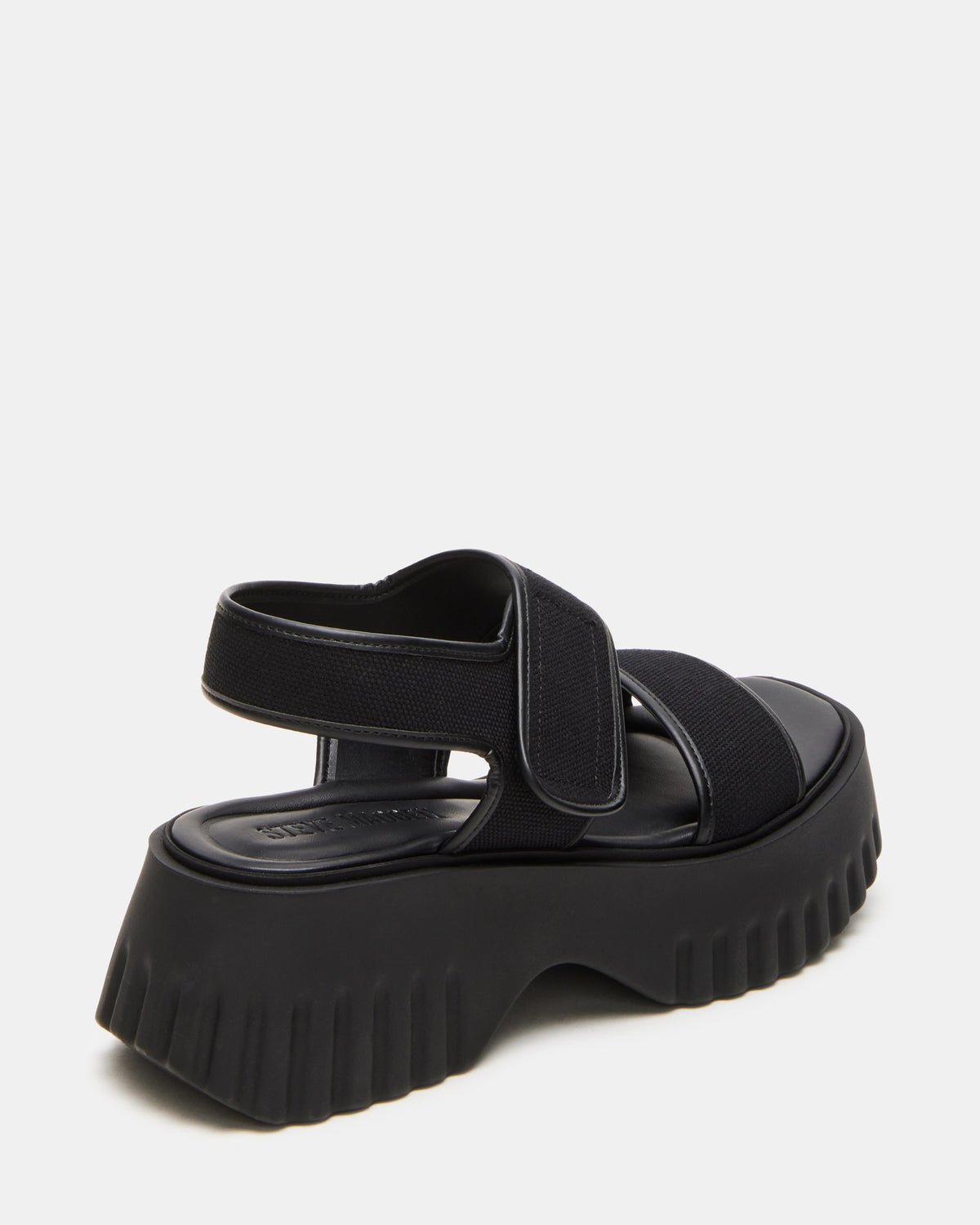 GROVER Black/Black Women's Square-Toe Platform Sandal