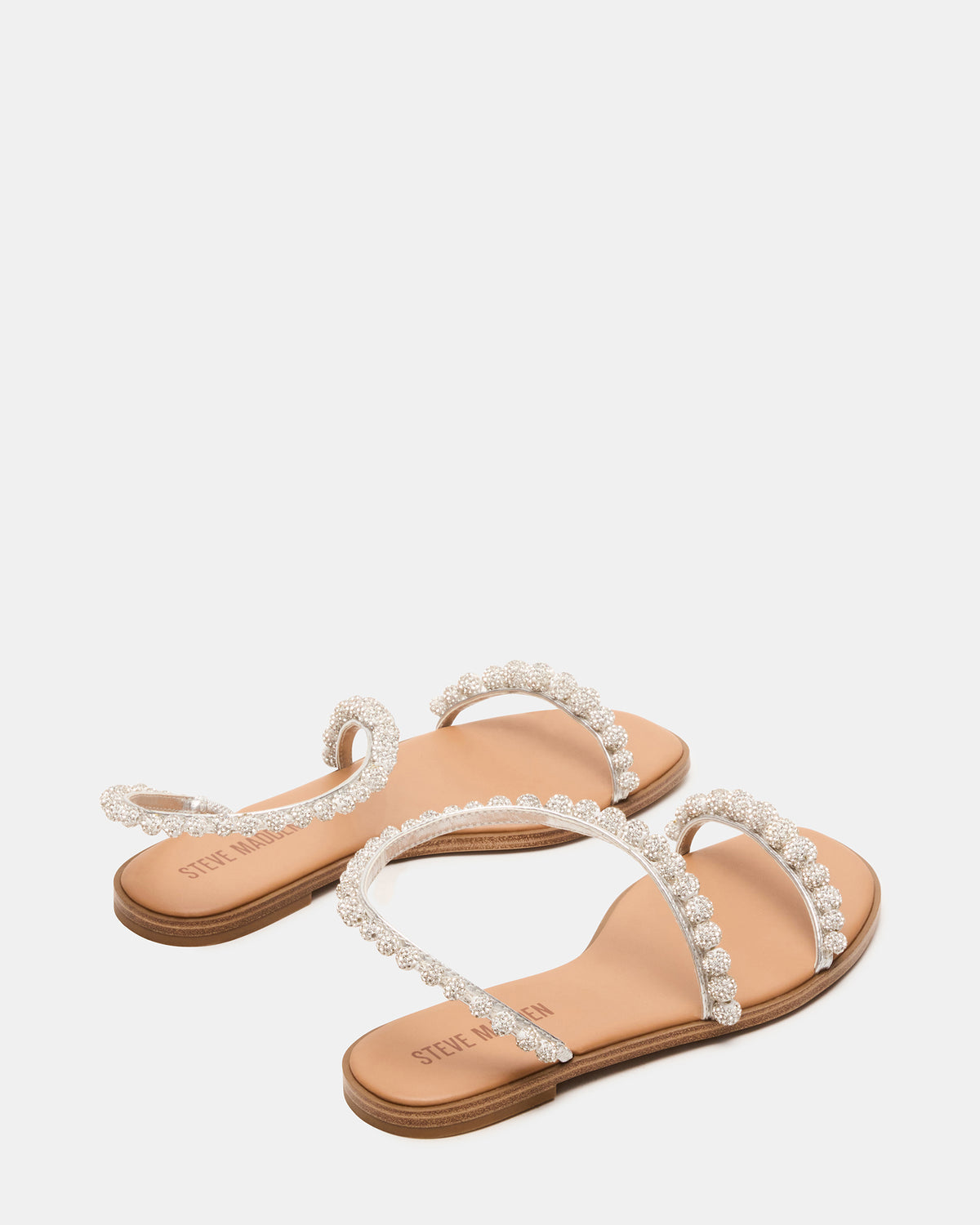 KINDRED Silver Multi Strappy Rhinestone Flat Women's Sandal
