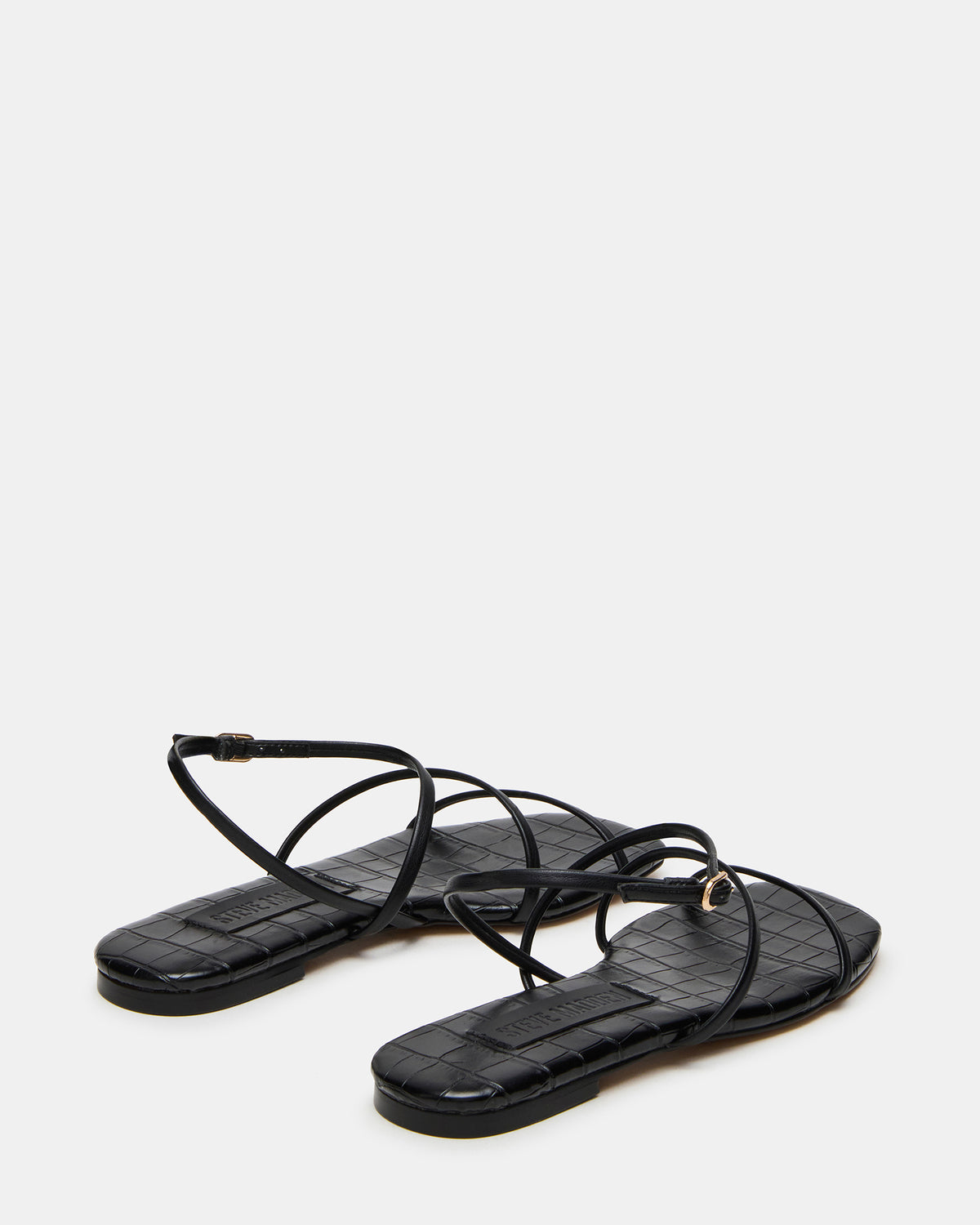TANGO Black Square-Toe Strappy Women's Sandal