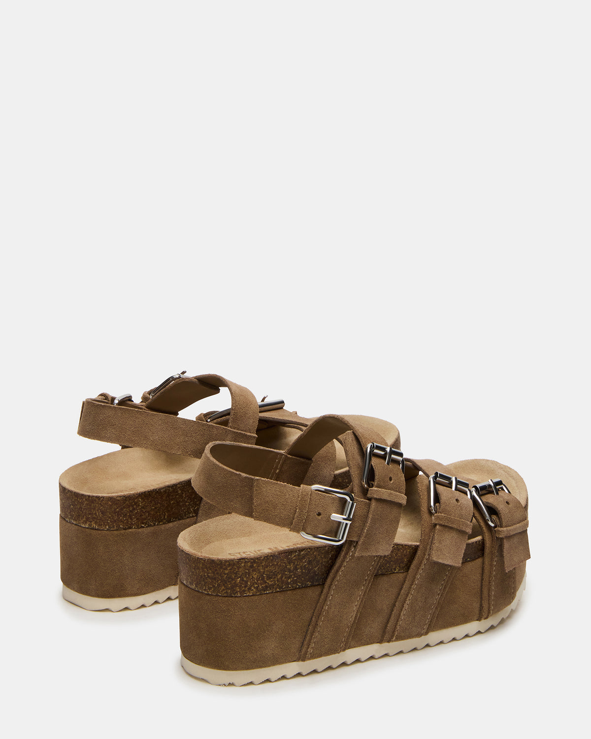 KIWI Taupe Suede Women's Strappy Platform Sandal