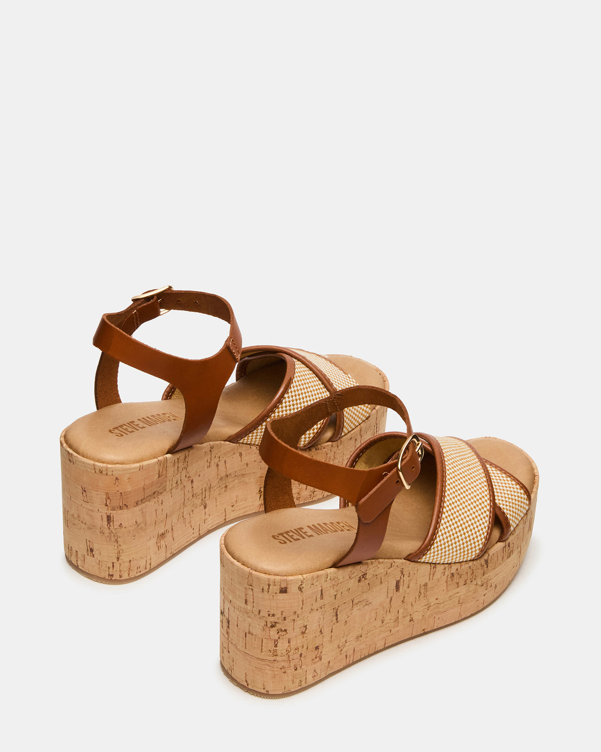 JETSET Brown Multi Platform Wedge Women's Sandal