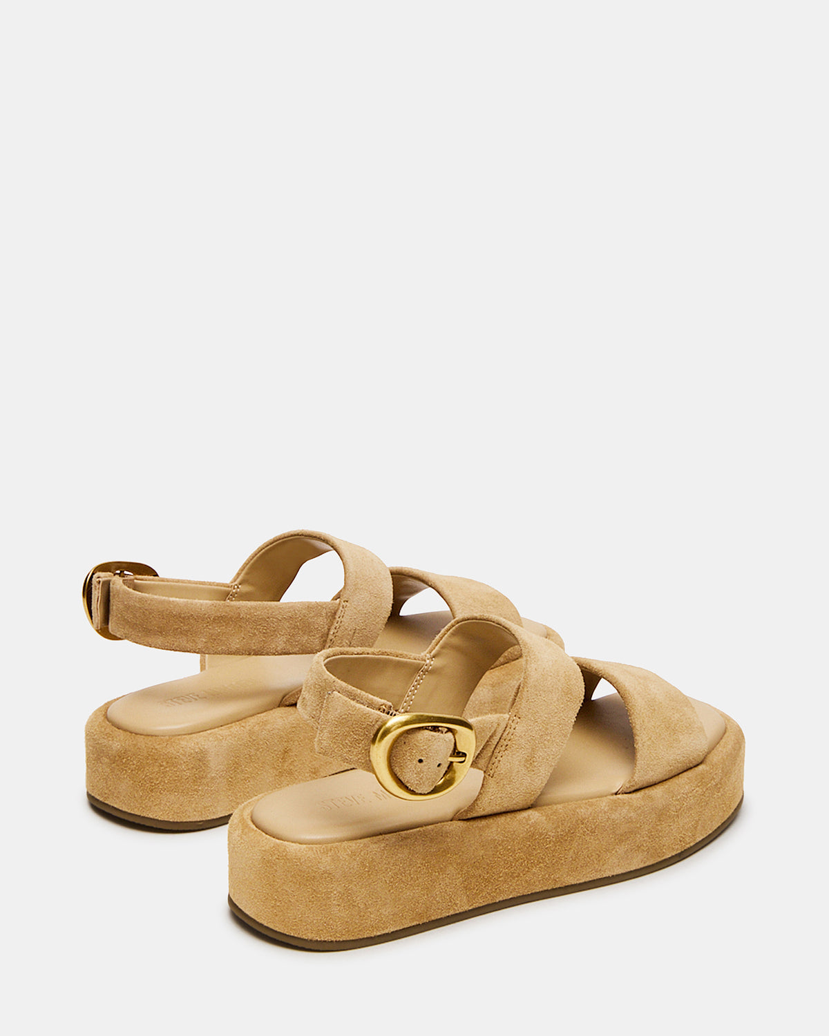 BARONI Sand Suede Square-Toe Platform Women's Sandals