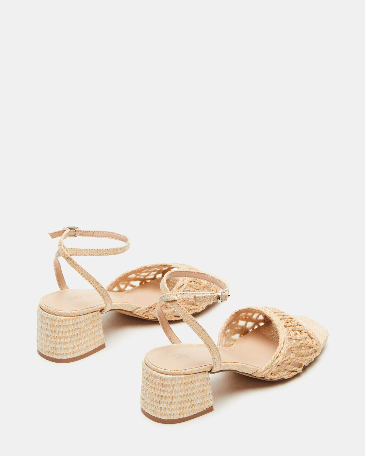 SOLEIL Raffia Square-Toe Woven Women's Sandal