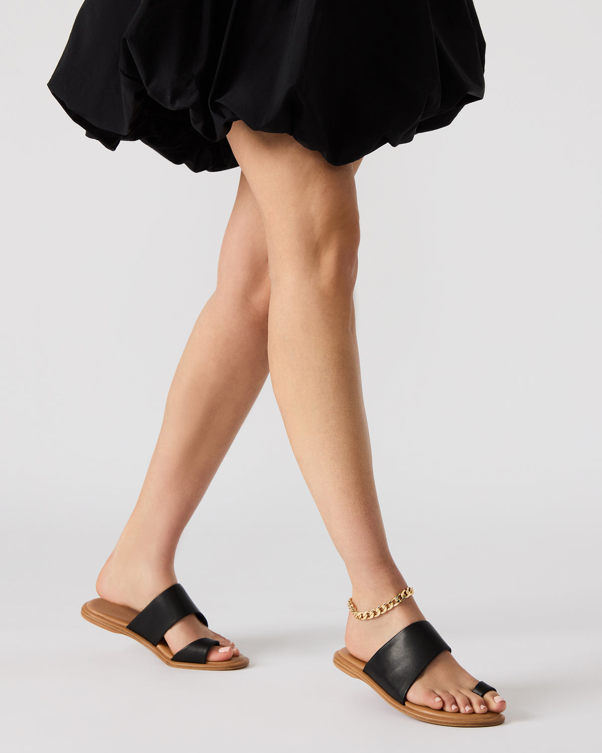 ZANI Olive Leather Women's Slide Sandal