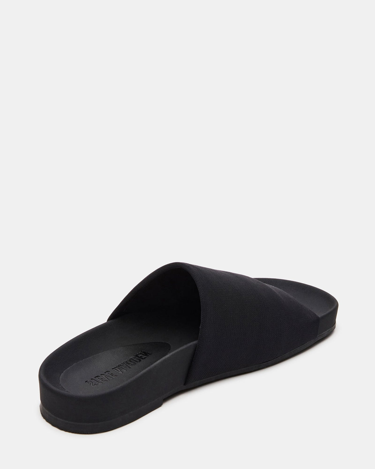 SANSA Black Flatform Footbed Slide Women's Sandal