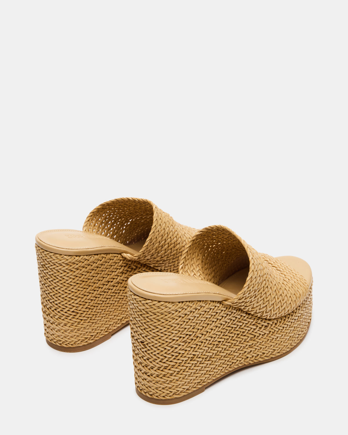 CASSI Natural Platform Raffia Wedge Women's Sandal