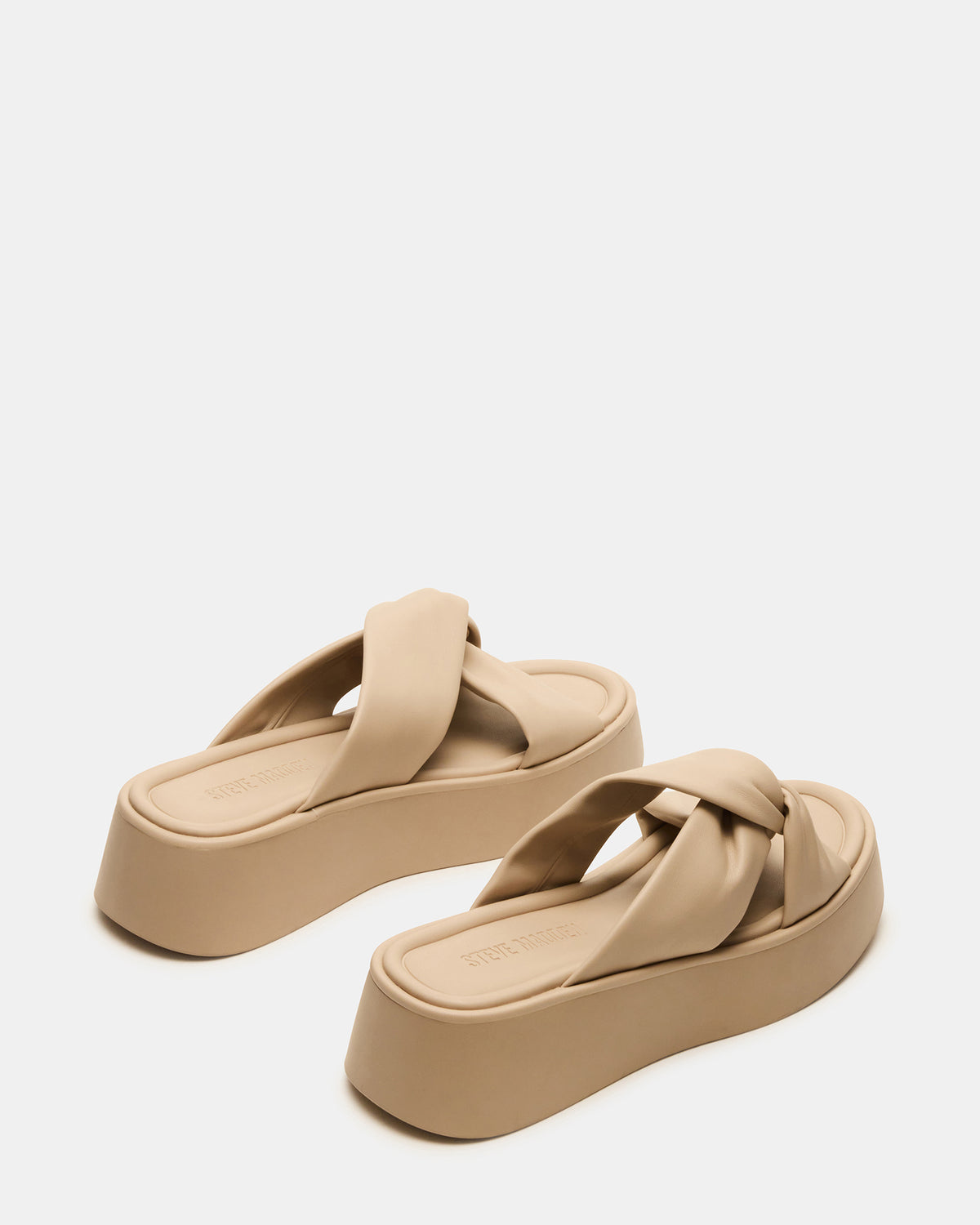 CYRIX Taupe Women's Platform Slide Sandal