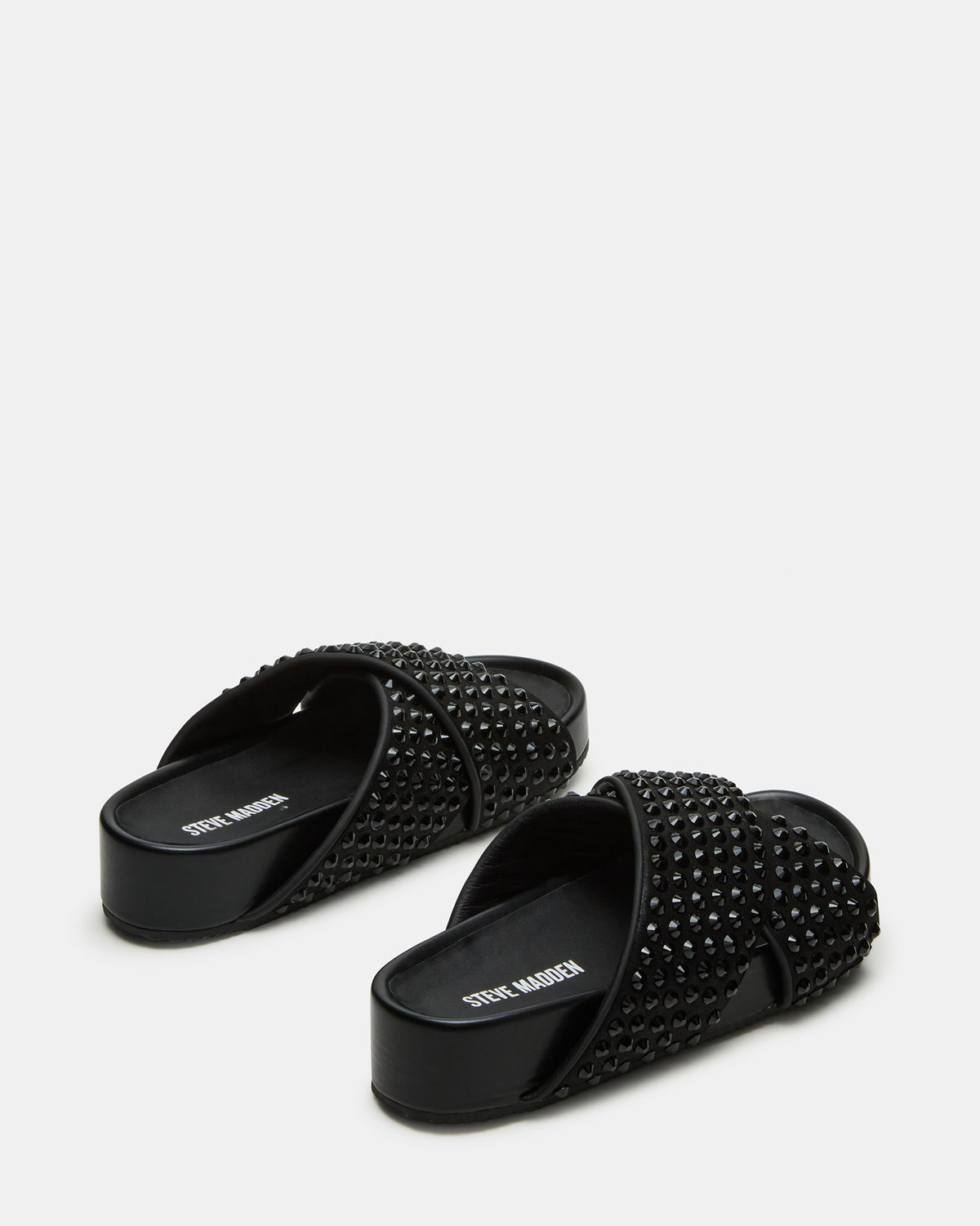 AVENDRA Black Multi Flatform Slide Women's Sandal