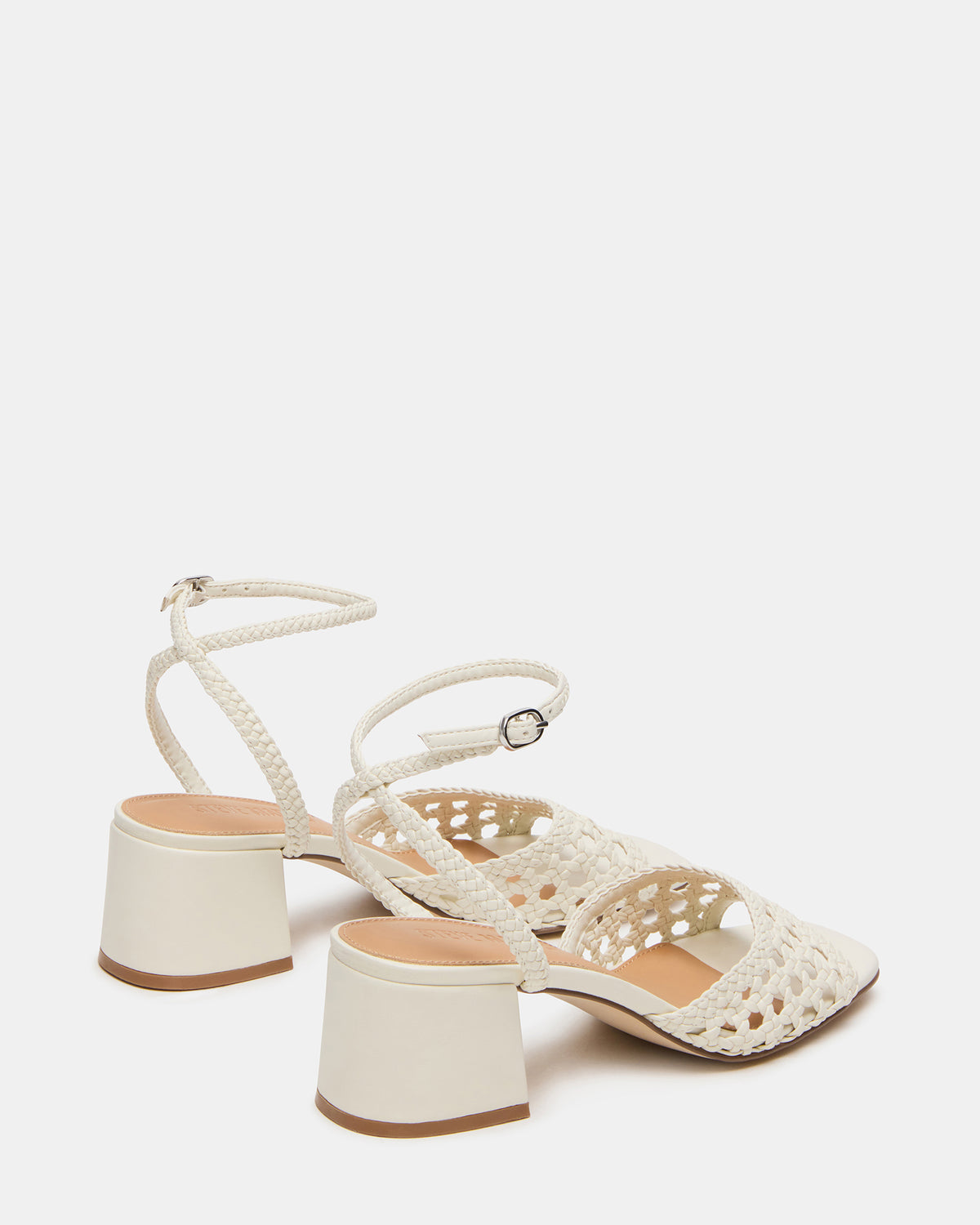SOLEIL Bone Square-Toe Woven Women's Sandal