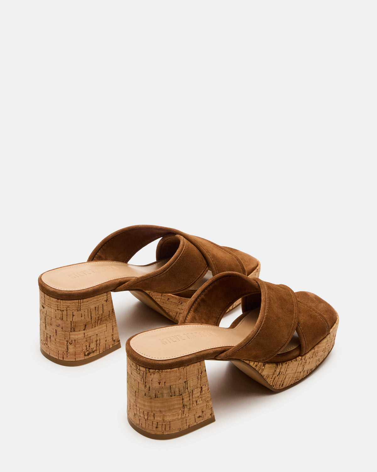 MARSDEN Chestnut Suede Women's Platform Square-Toe Mule Sandal