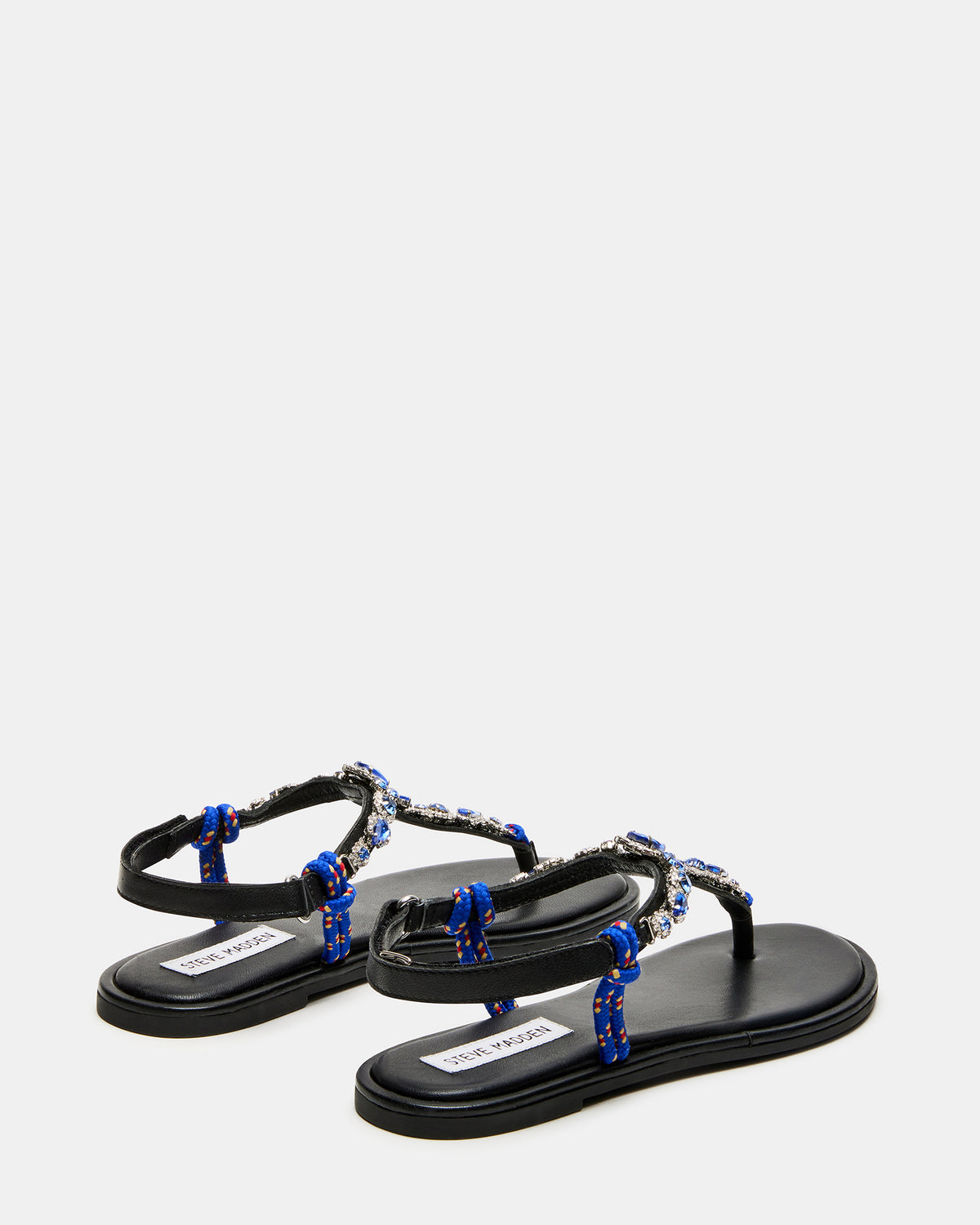 SOLITA Blue Multi Rhinestone Ornament Thong Sandal | Women's Sandals