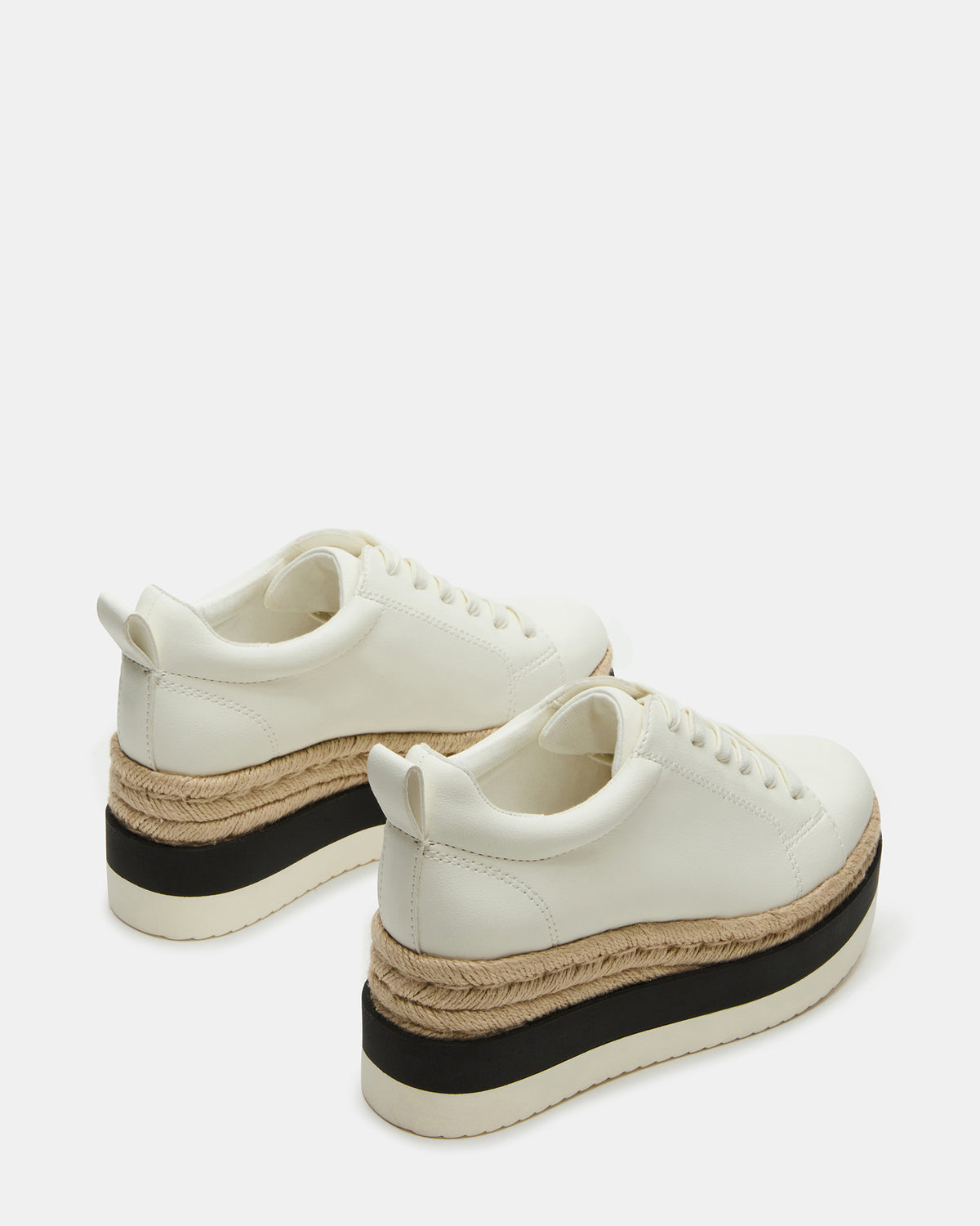 STRECKER White Platform Women's Low-Top Lace-Up Sneaker