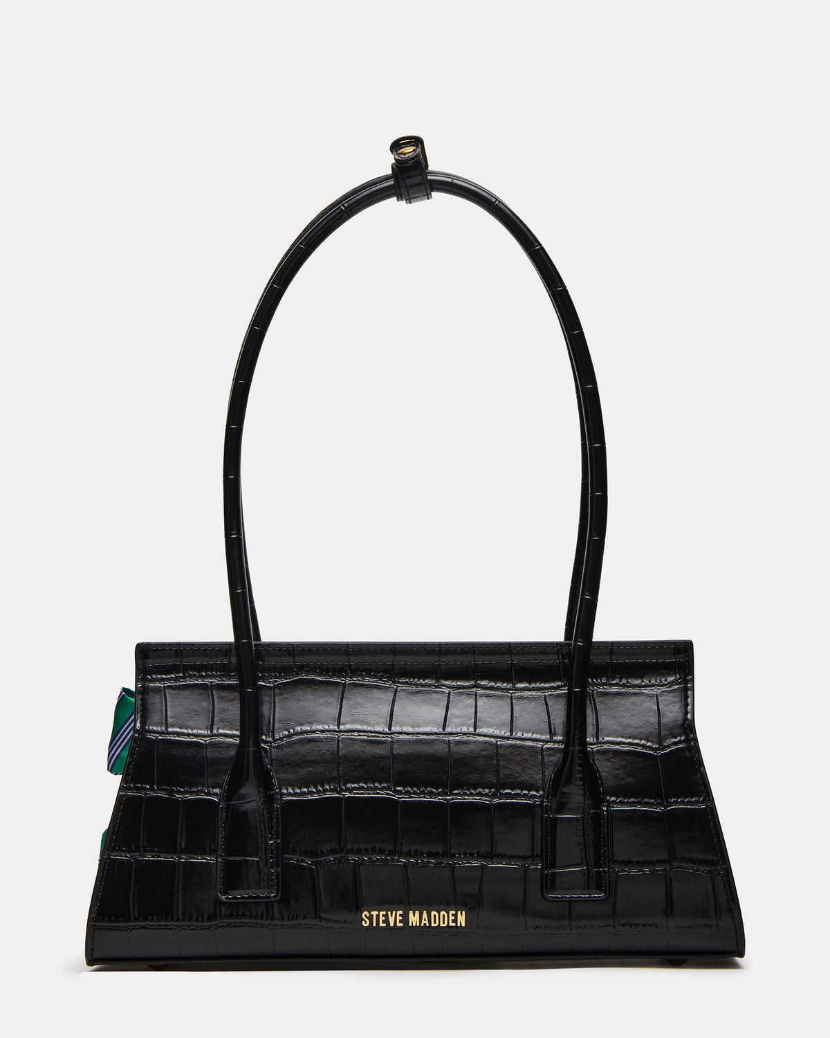 MILAN Bag Black Elongated Menswear-Inspired Shoulder Strap Handbag