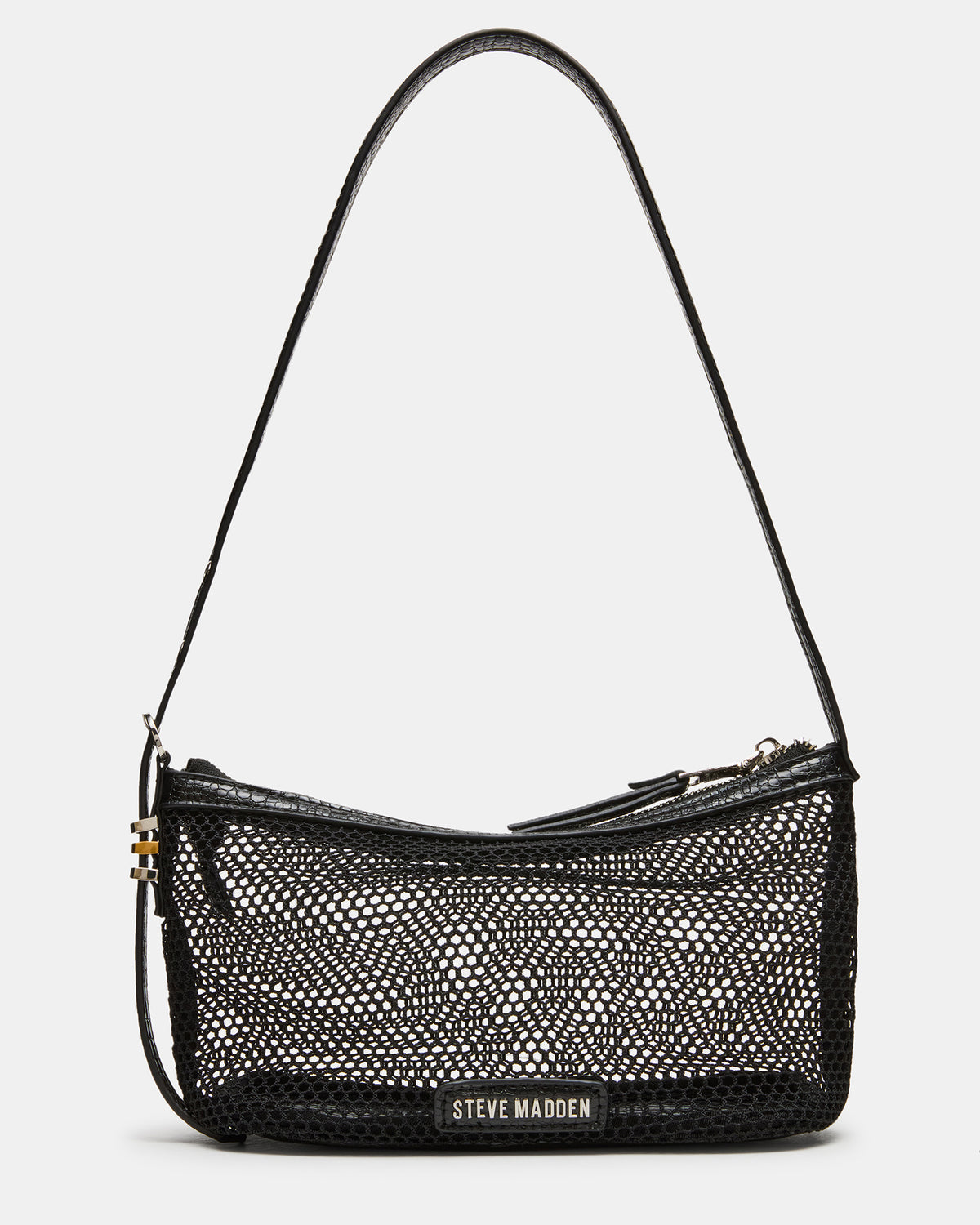 VIXEN Bag Black Shoulder Strap Mesh Structured Bottom Women's Handbag