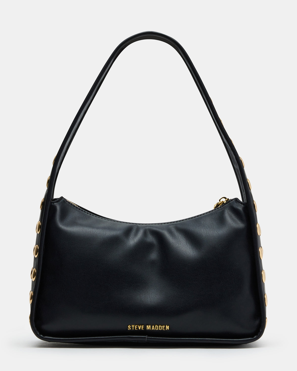 CHEYANN Bag Black Hobo Dome-Studded Shoulder Strap Women's Handbag