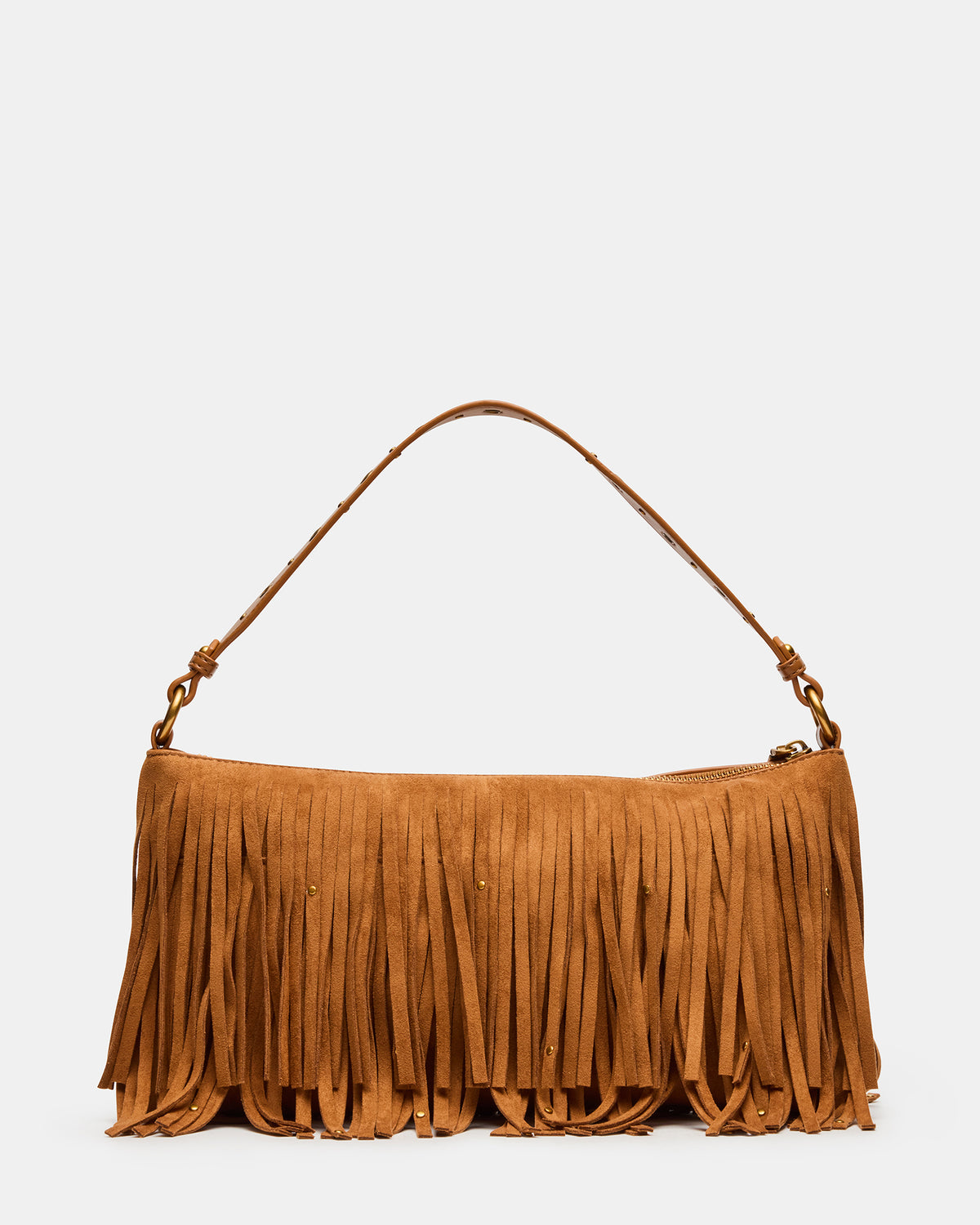 BOHEME Bag Tobacco Shoulder Strap Studded Fringe Handbag Steve Madden TOBACCO