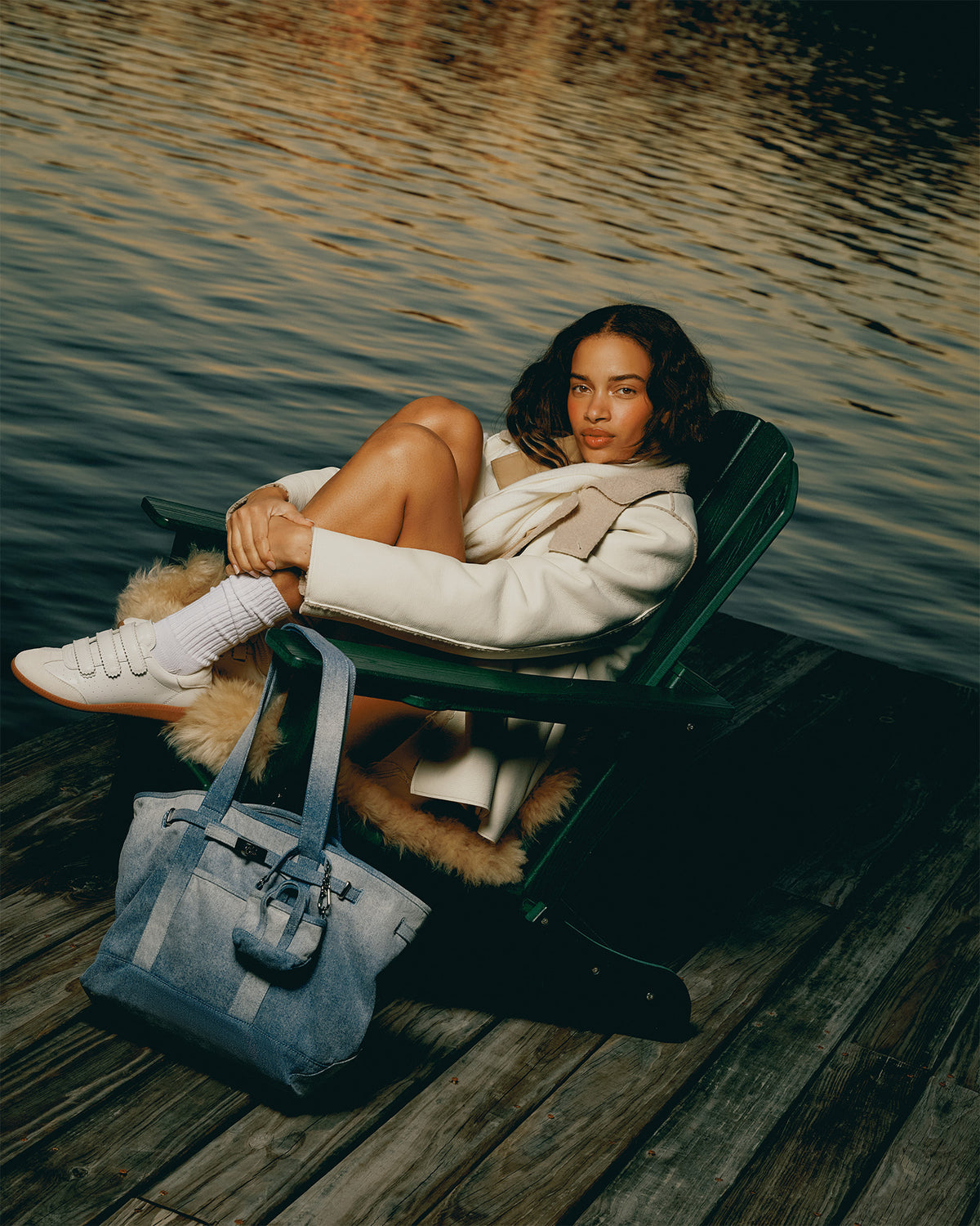 BOAT Bag Denim Shoulder Strap Denim Tote Handbag