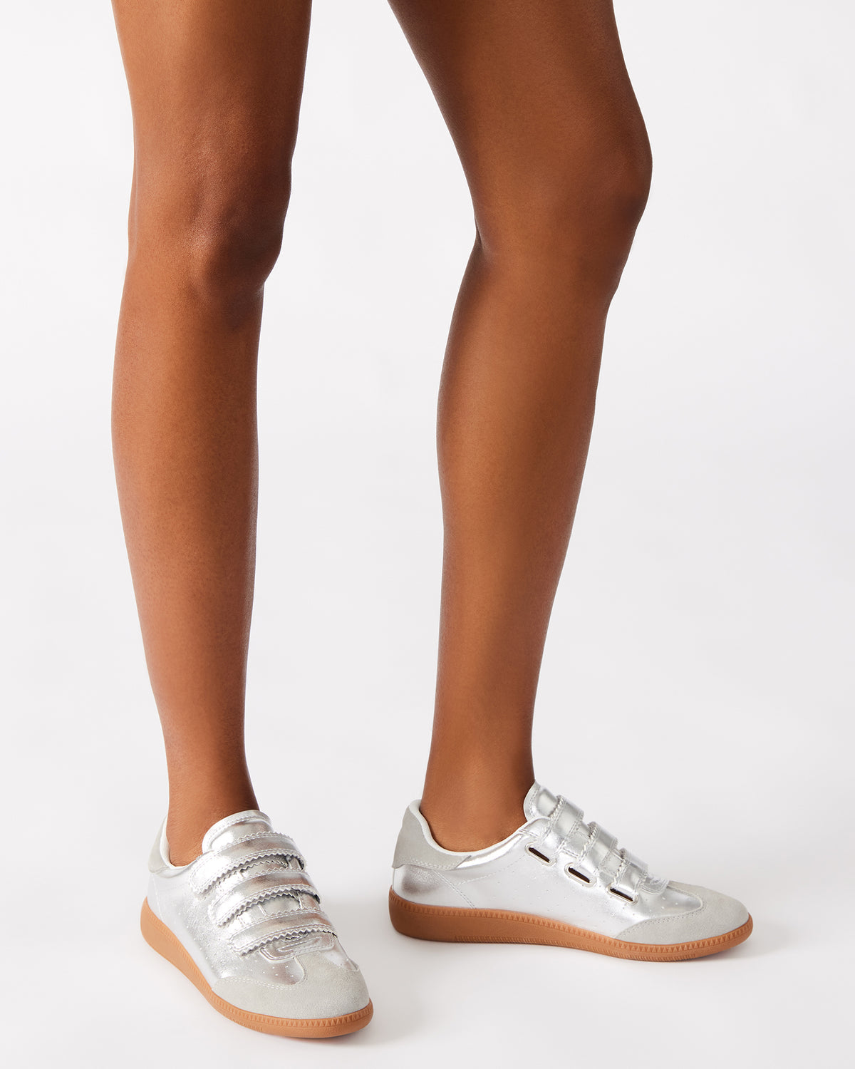 MOMENTUM Multi Glitter Velcro Low-Top Women's Sneakers