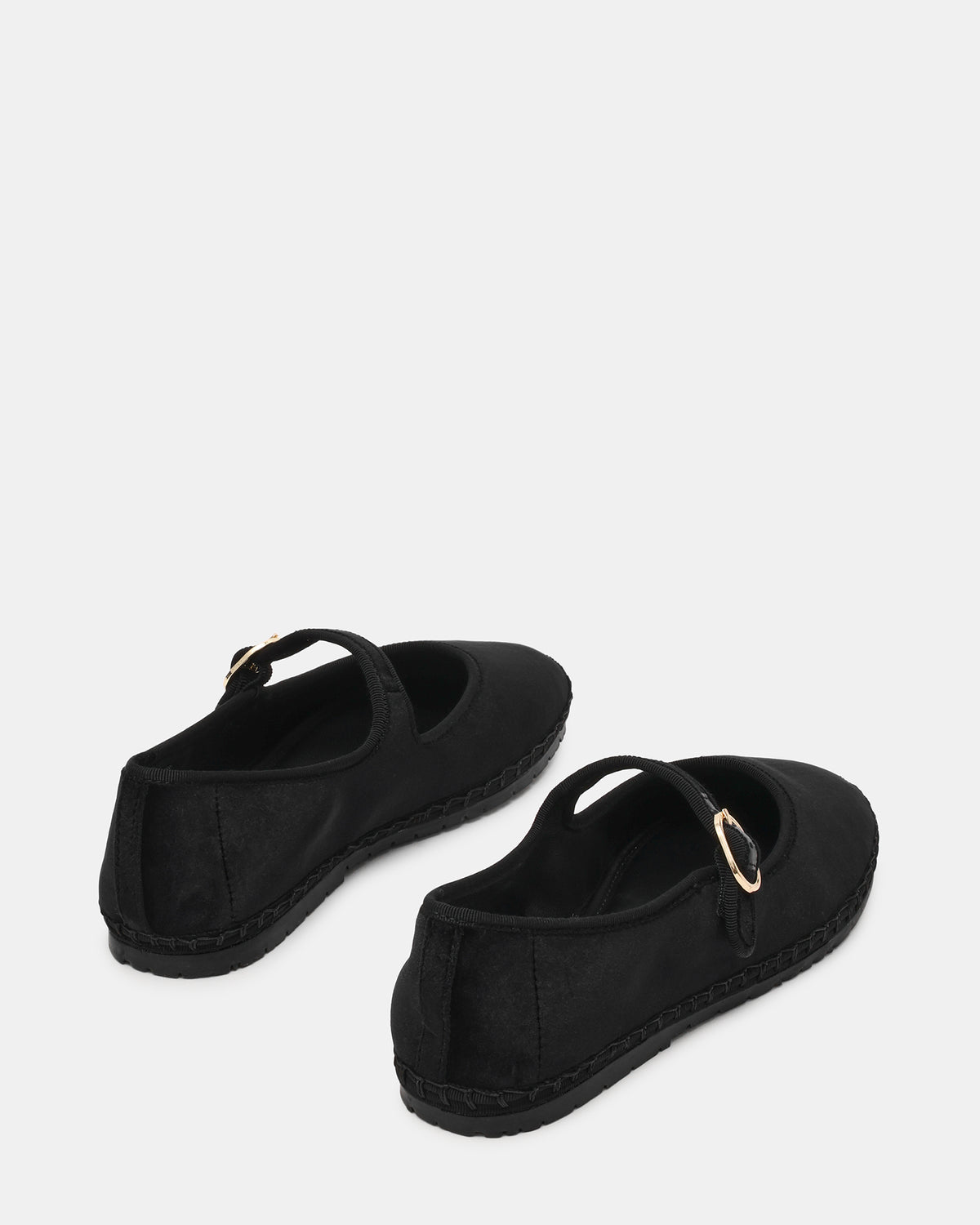 VELMA Black Velvet Mary Jane Gold-Detail Buckle Women's Flat Steve Madden BLACK VELVET
