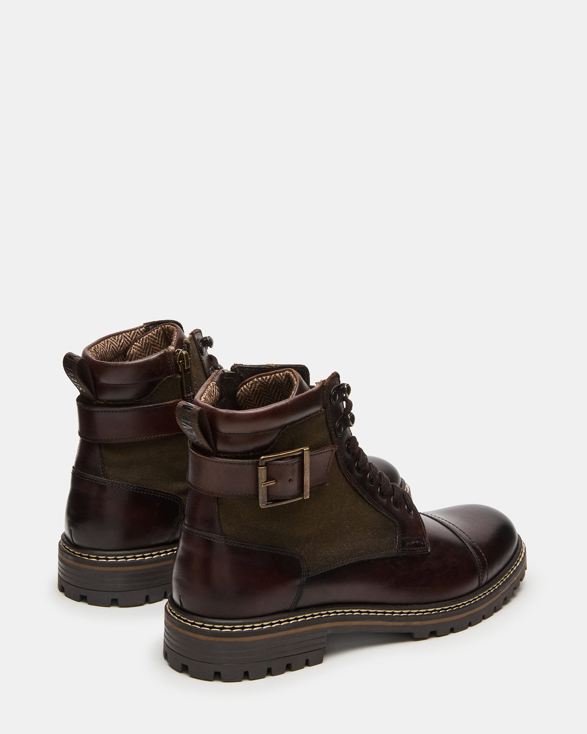 REID Dark Brown Lace-Up Lug Men's Ankle Boot