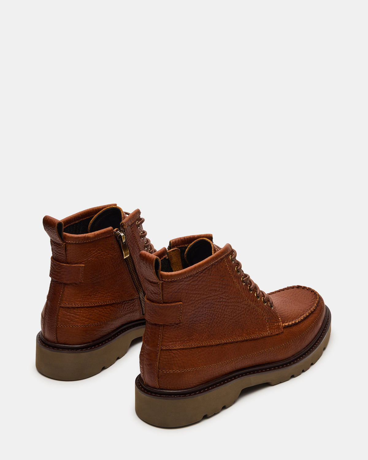 DAEL Brown Leather Lace-Up Men's Ankle Boot
