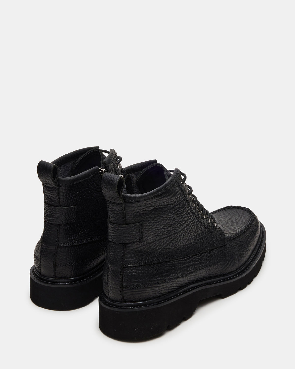 DAEL Black Leather Lace-Up Men's Ankle Boot