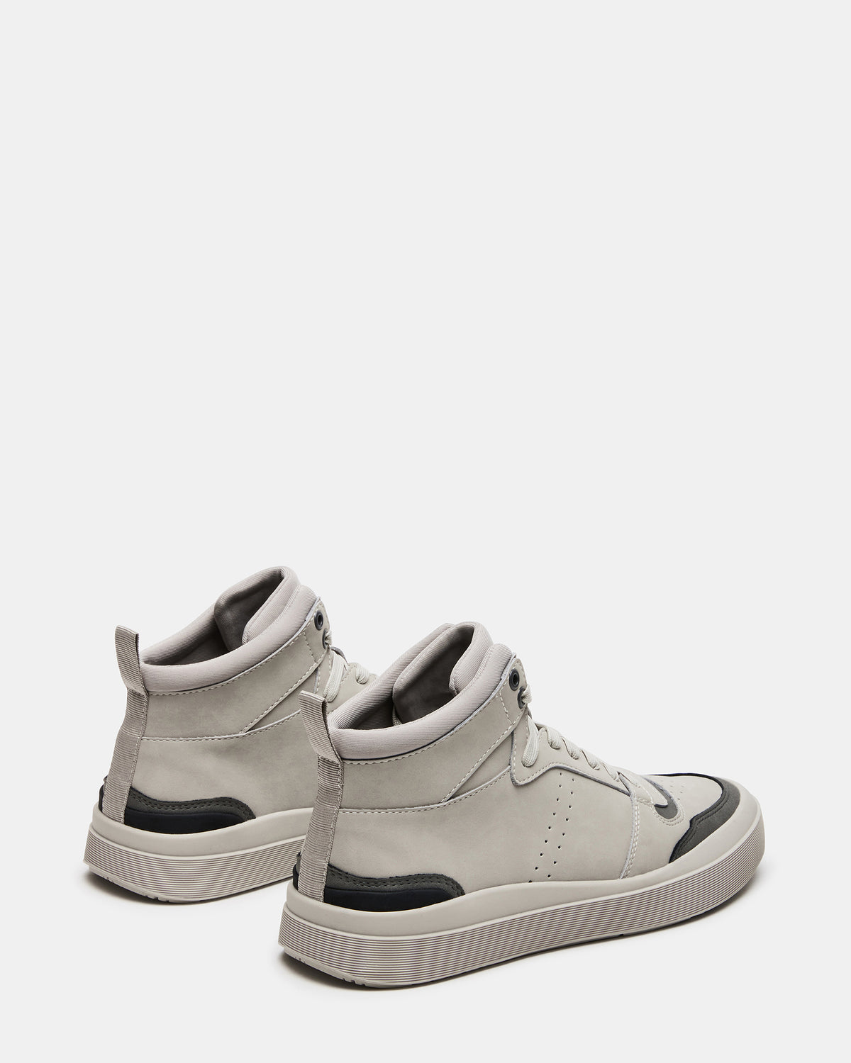 DERICK Light Grey Men's Lace-Up High-Top Sneakers