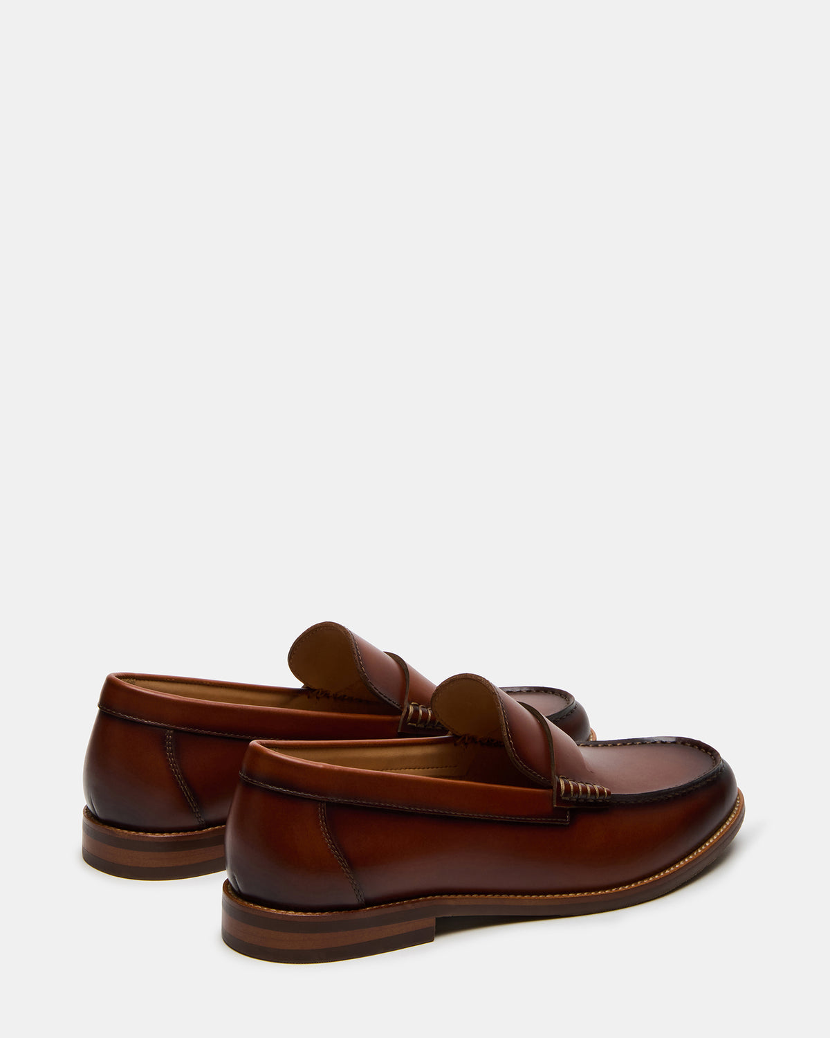 COLVER Cognac Leather Men's Slip-On Loafer