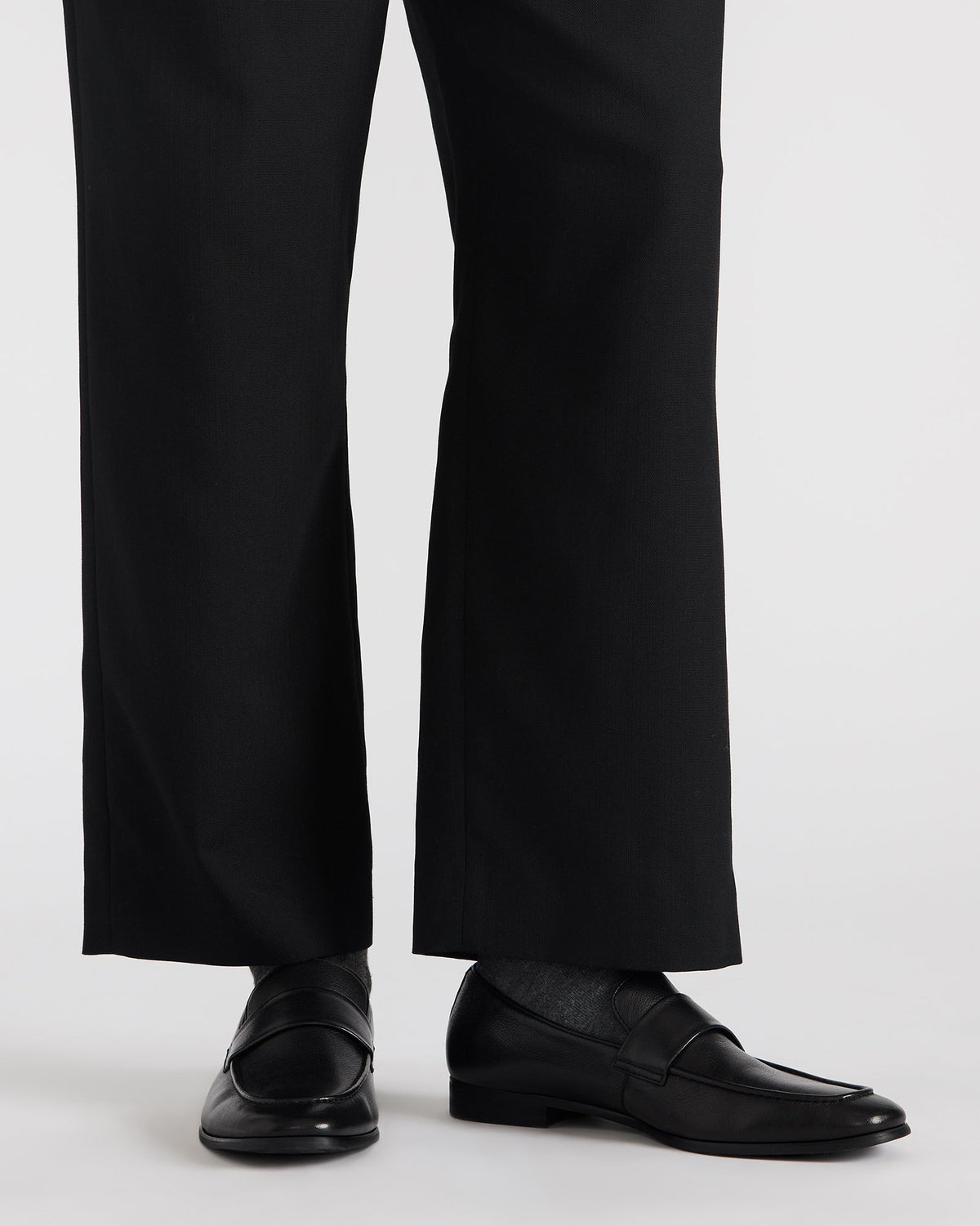 BISCUIT Black Leather Slip-On Men's Dress Loafer