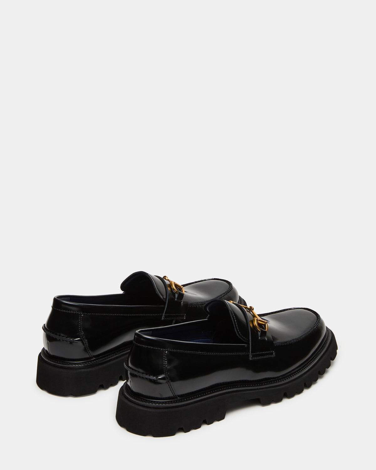 NAXOS Black Leather Slip-On Dress Men's Loafer