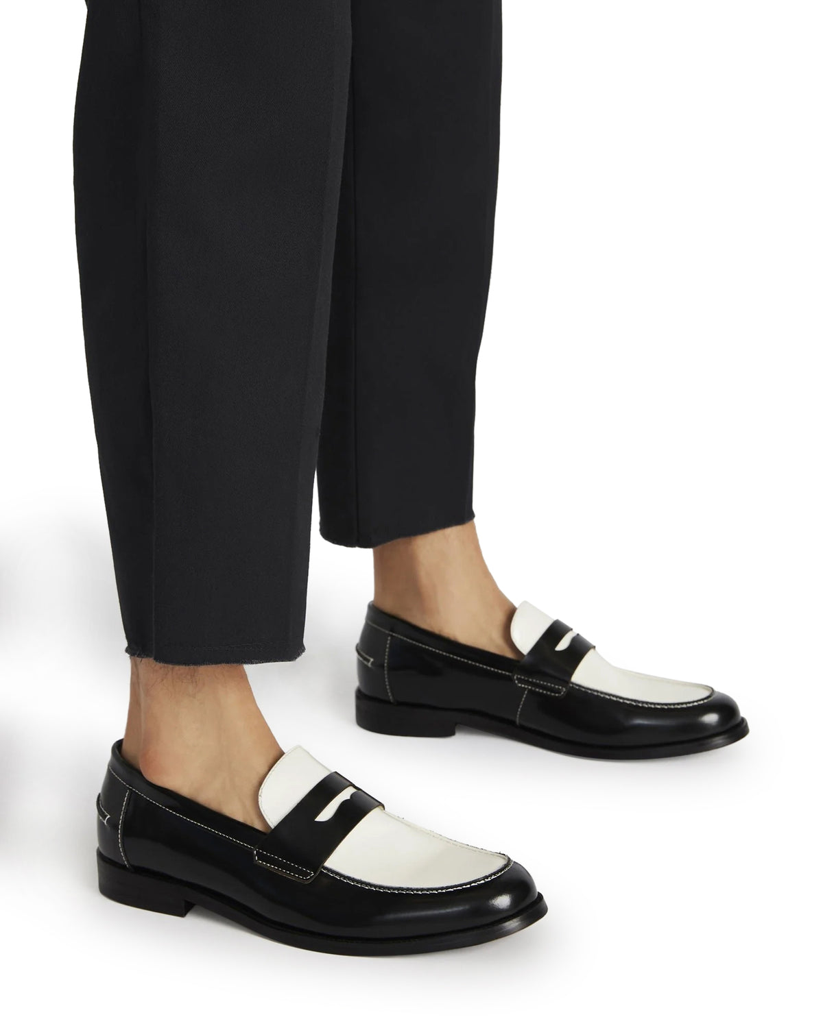 NATAN White Leather Slip-On Dress Men's Loafer
