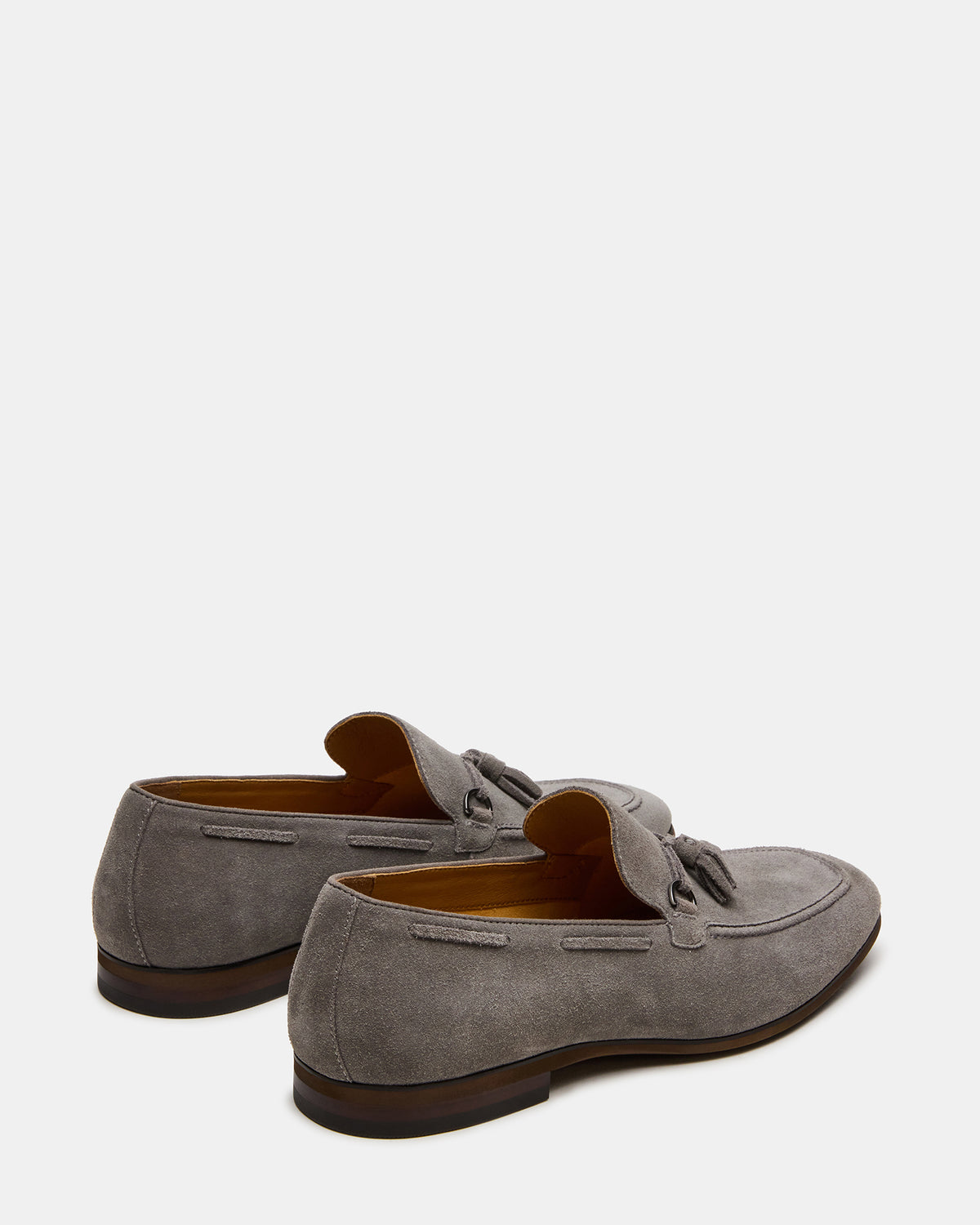 LOGAN Light Grey Suede Tassel Slip-On Men's Loafer