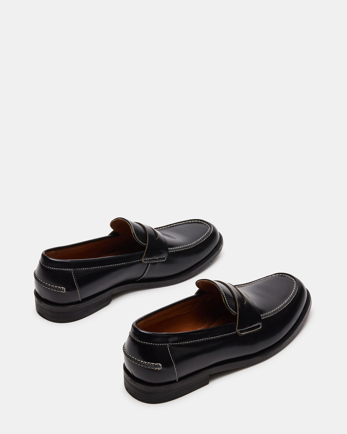 NATAN Black Leather Slip-On Dress Loafer | Men's Loafers