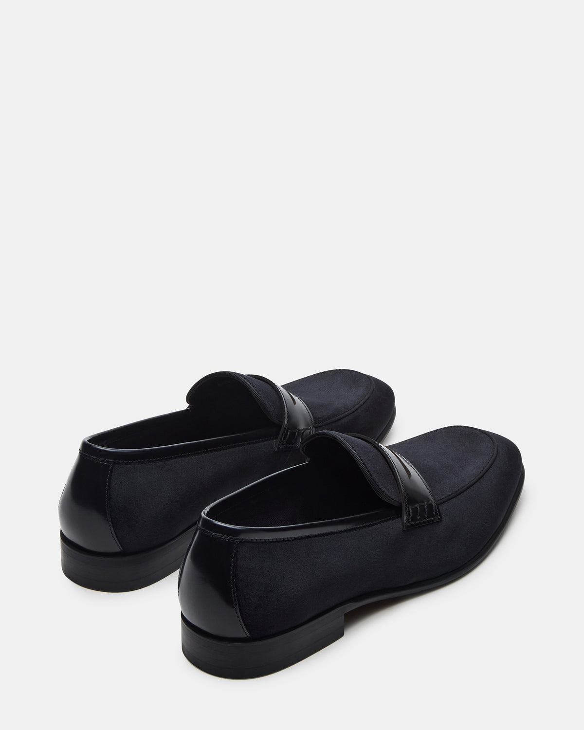 YARDLY Black Velvet Slip-On Men's Dress Loafer
