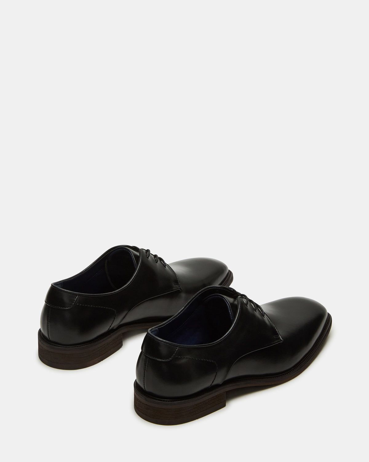 LELAND Black Leather Lace-Up Men's Dress Shoe Steve Madden BLACK LEATHER