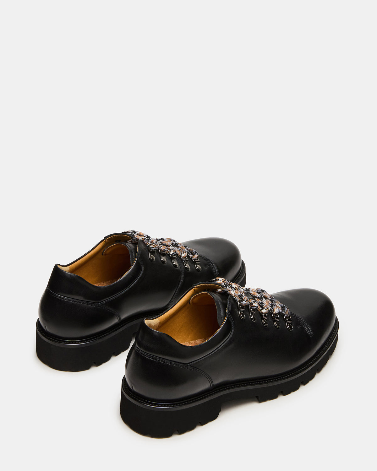 TURBO Black Leather Lace-Up Dress Shoe