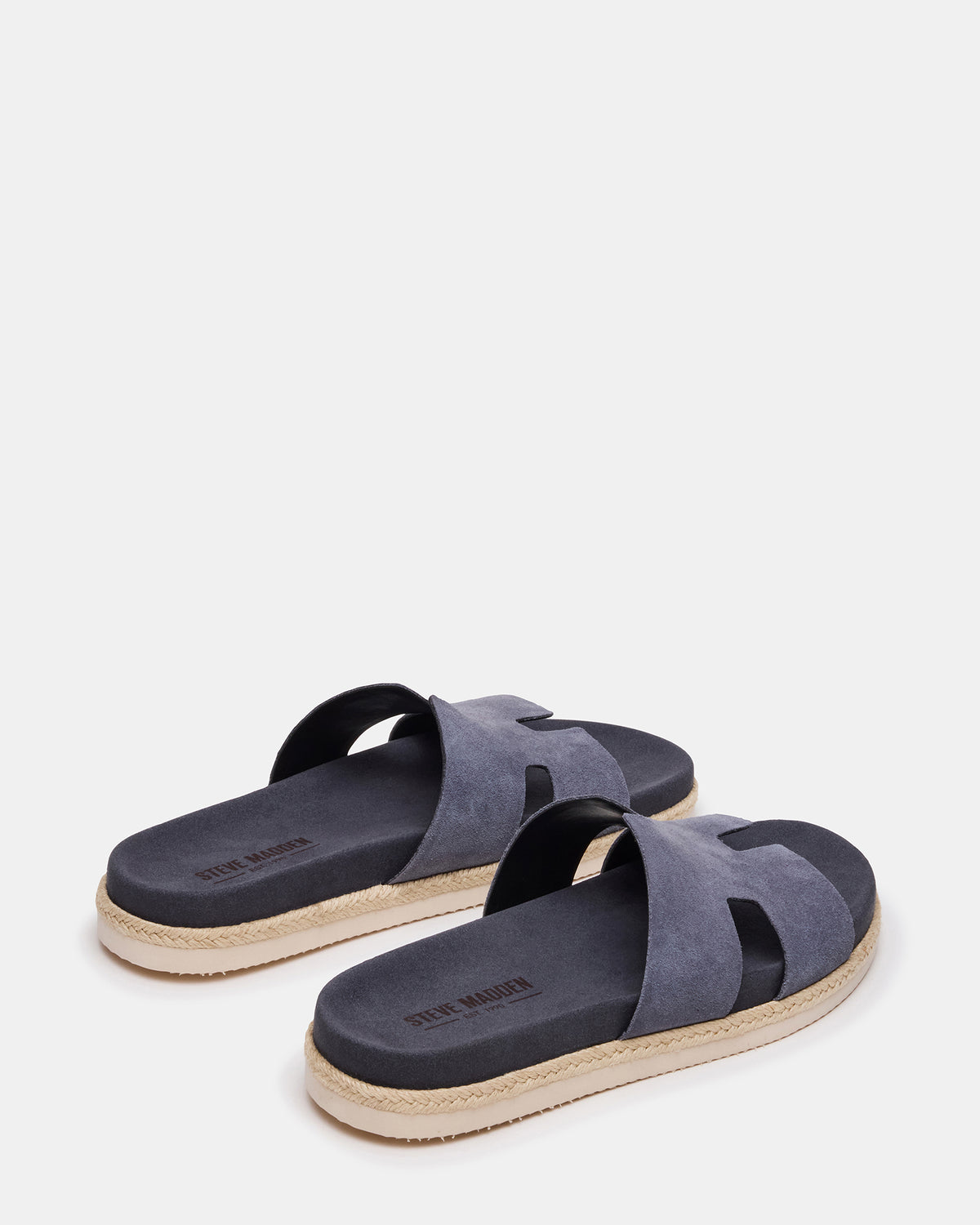 MERRICK Grey Suede Footbed Slide Men's Sandal
