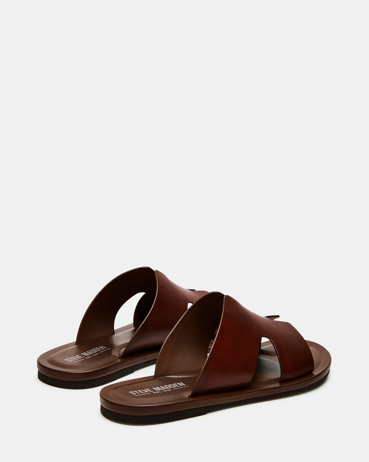 SPLASH Tan Leather Men's Flat Slip-On Sandal