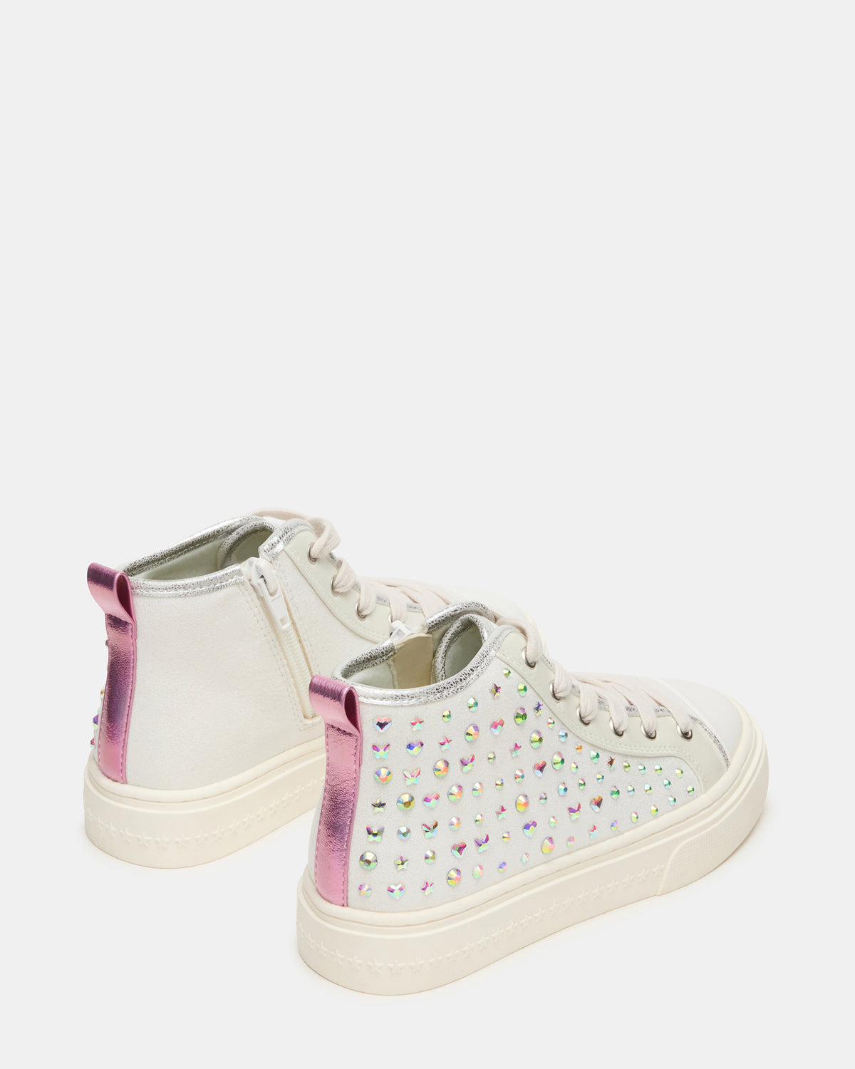 Kids' LAURISA White Multi High-Top Lace-Up Girls' Sneaker
