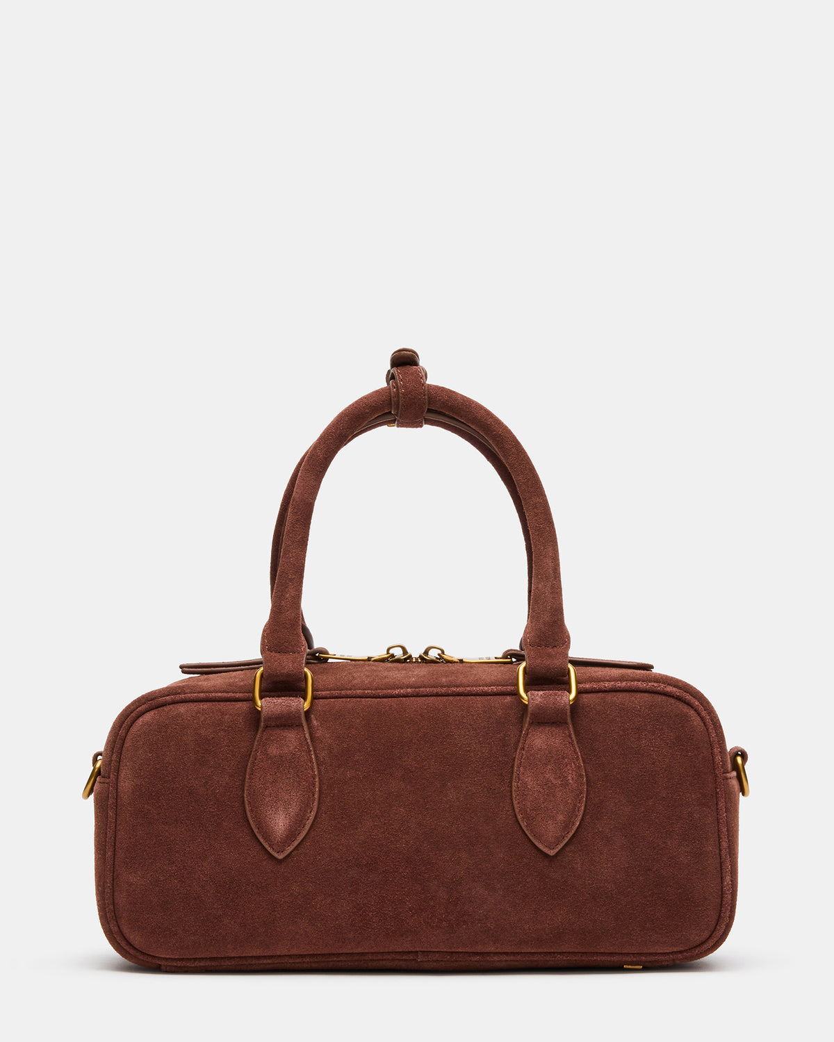 MERIT Bag Chestnut Suede Top-Handle Satchel Crossbody Handbag