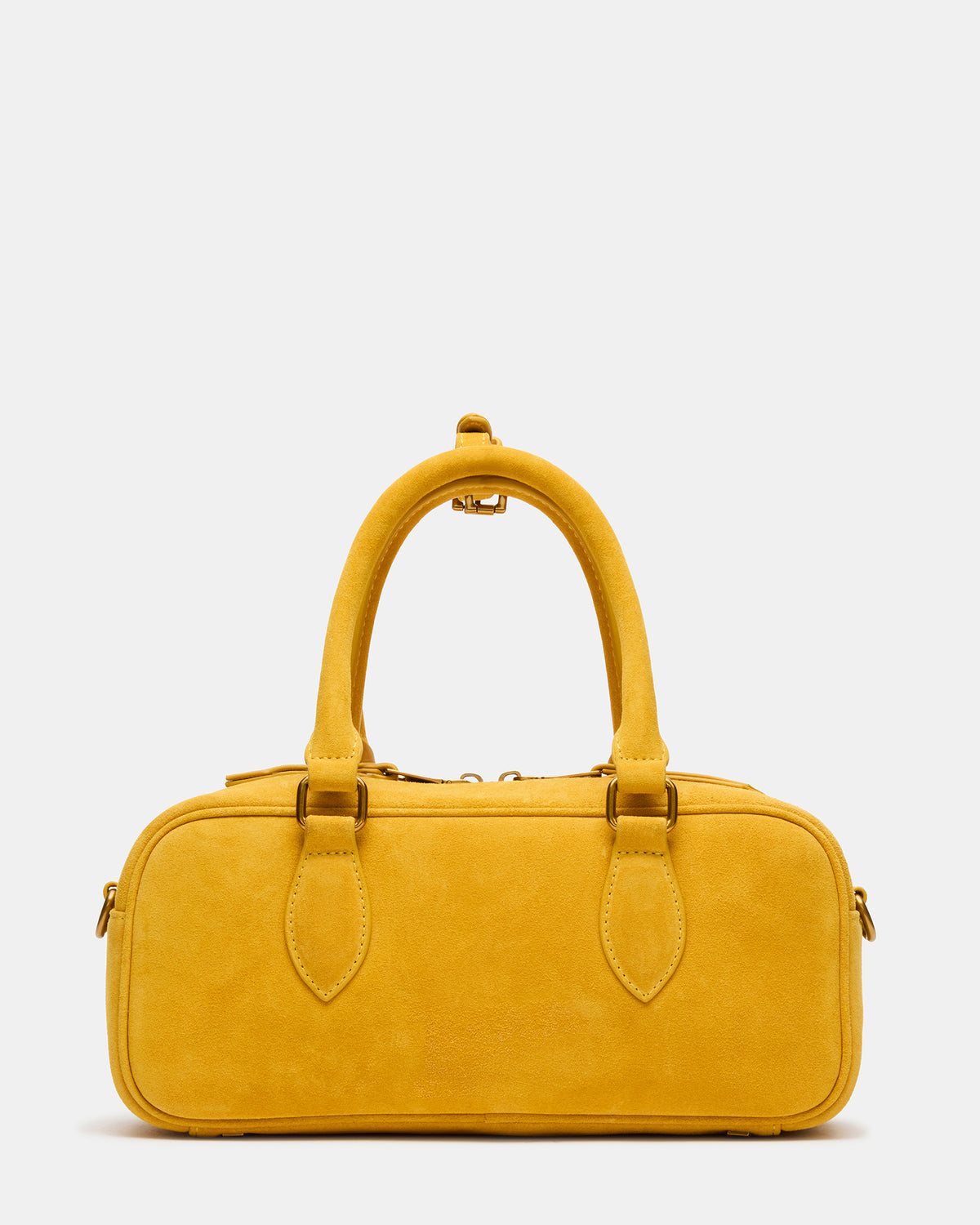 MERIT Bag Mustard Suede Top-Handle Satchel Crossbody Handbag