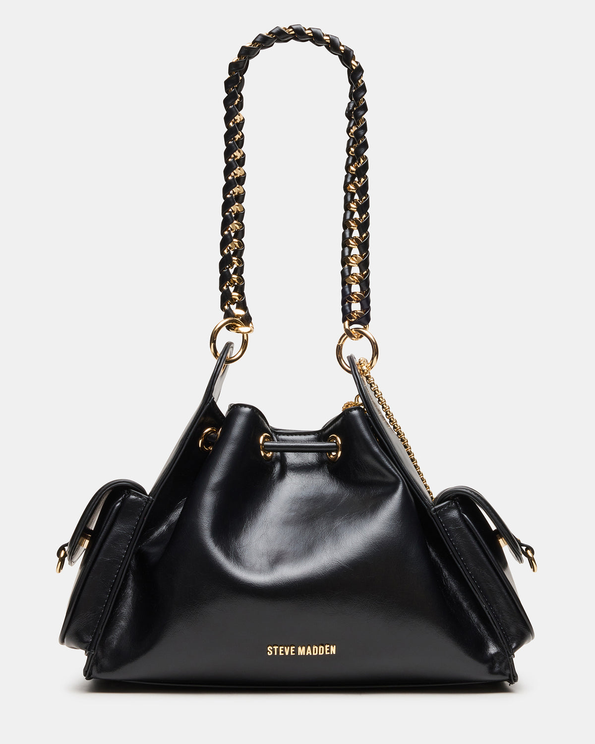 DRU Bag Black Hobo Shoulder Strap Chain Strap Handbag