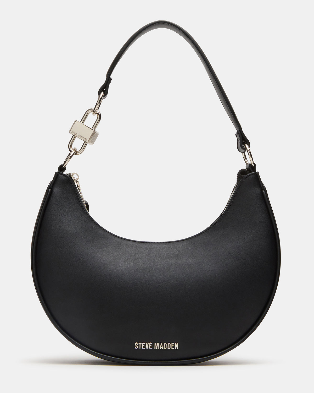 LOHAN Bag Black Structured Hobo Shoulder Handbag Steve Madden BLACK