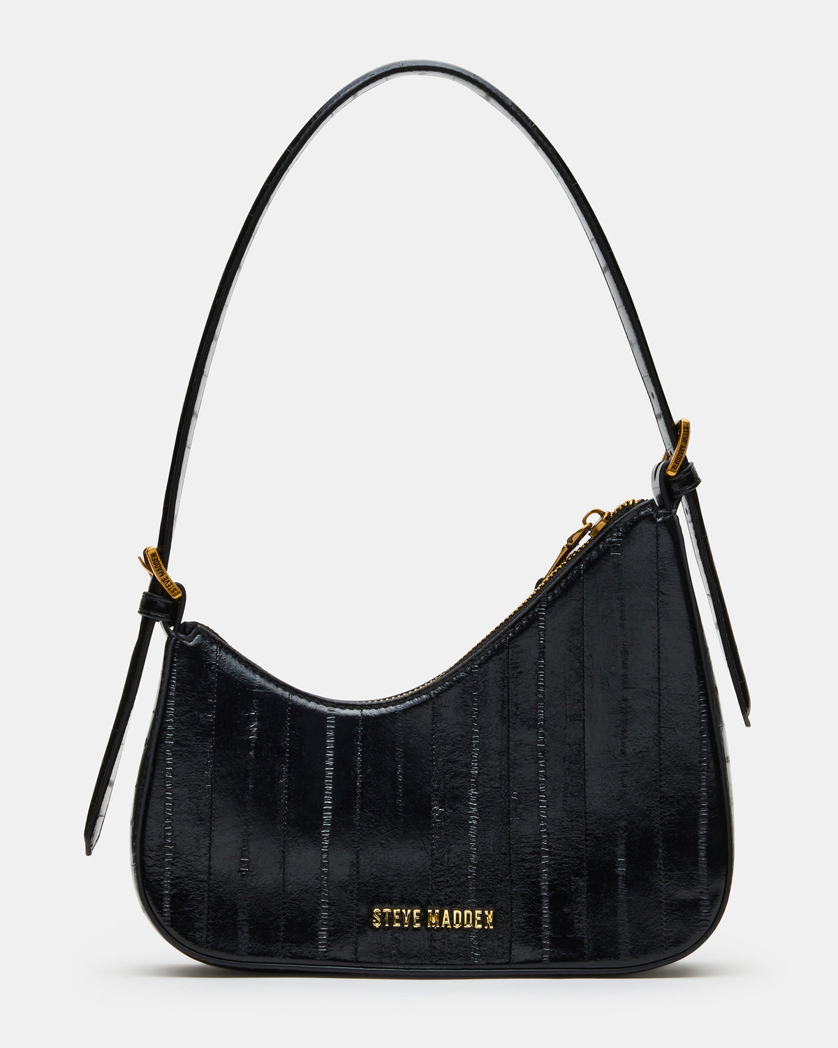 SMITH Bag Black Eel Asymmetric Shoulder Handbag