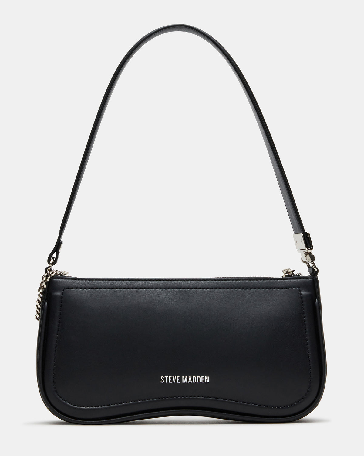 ANGEL Bag Black Top-Zipper Structured Shoulder Strap Handbag