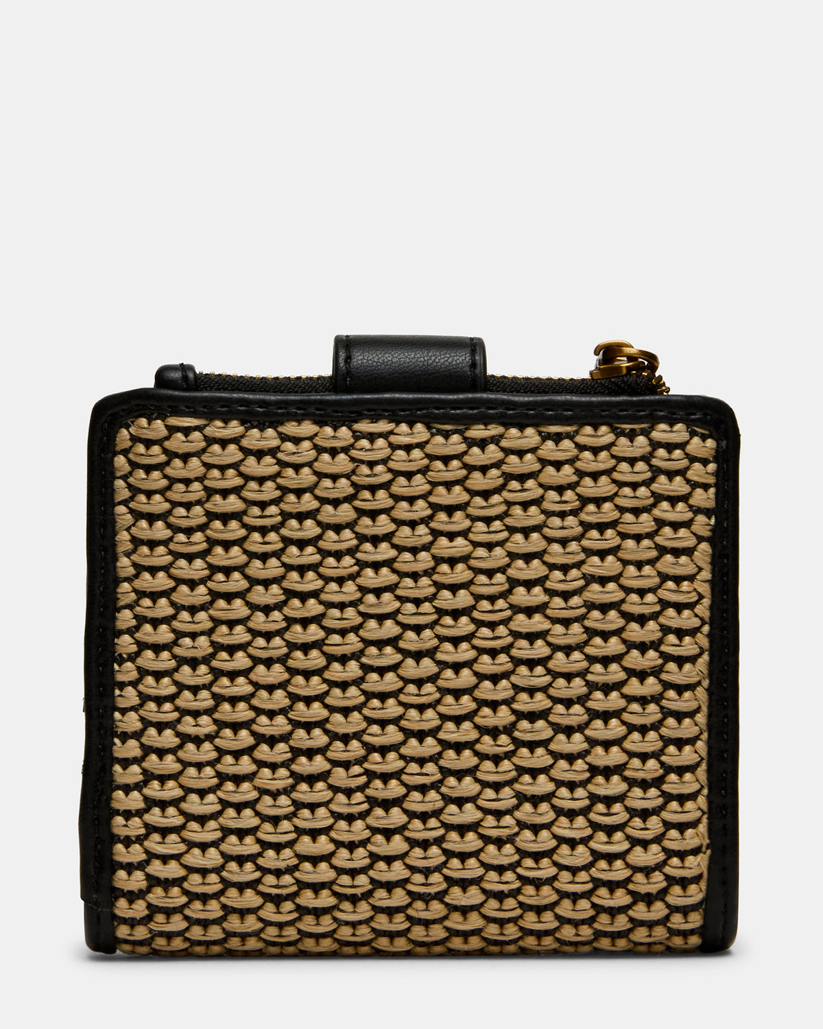 JEM STRAW Black Natural Bifold Wallet