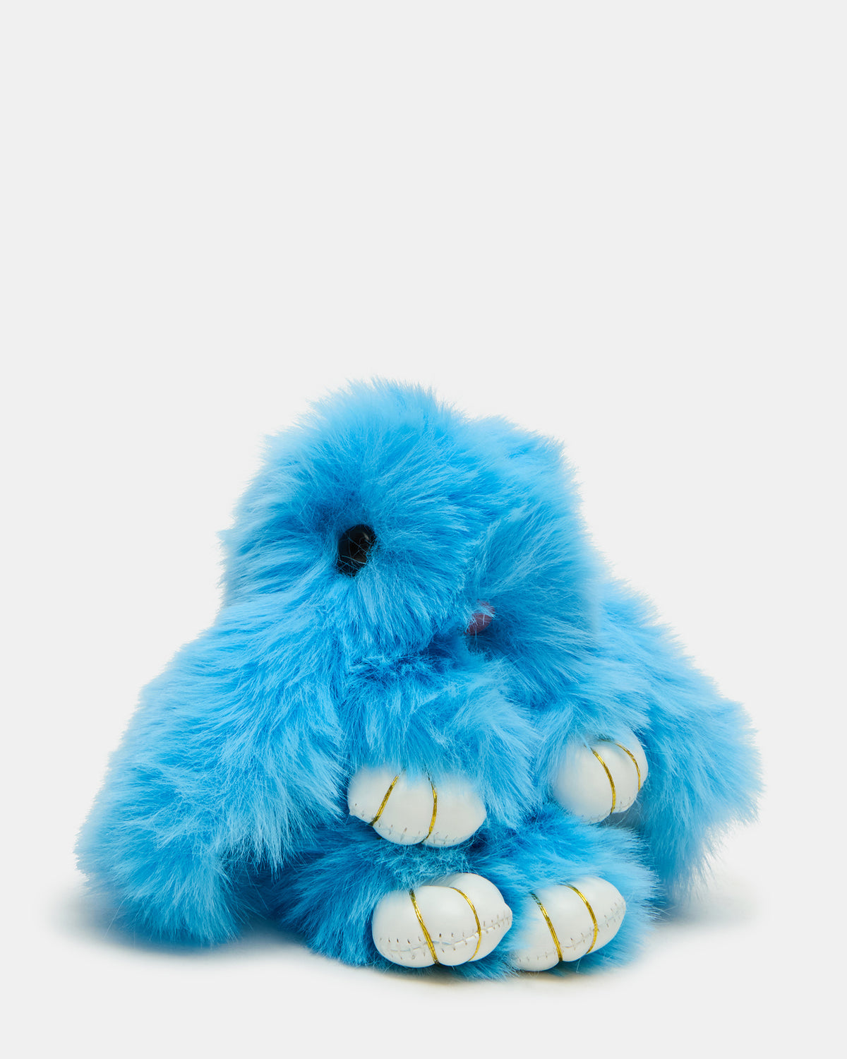 BUNNY BAG CHARM Blue Multi-Colored Alphabet Letter Beaded Plush Bunny Bag Charm