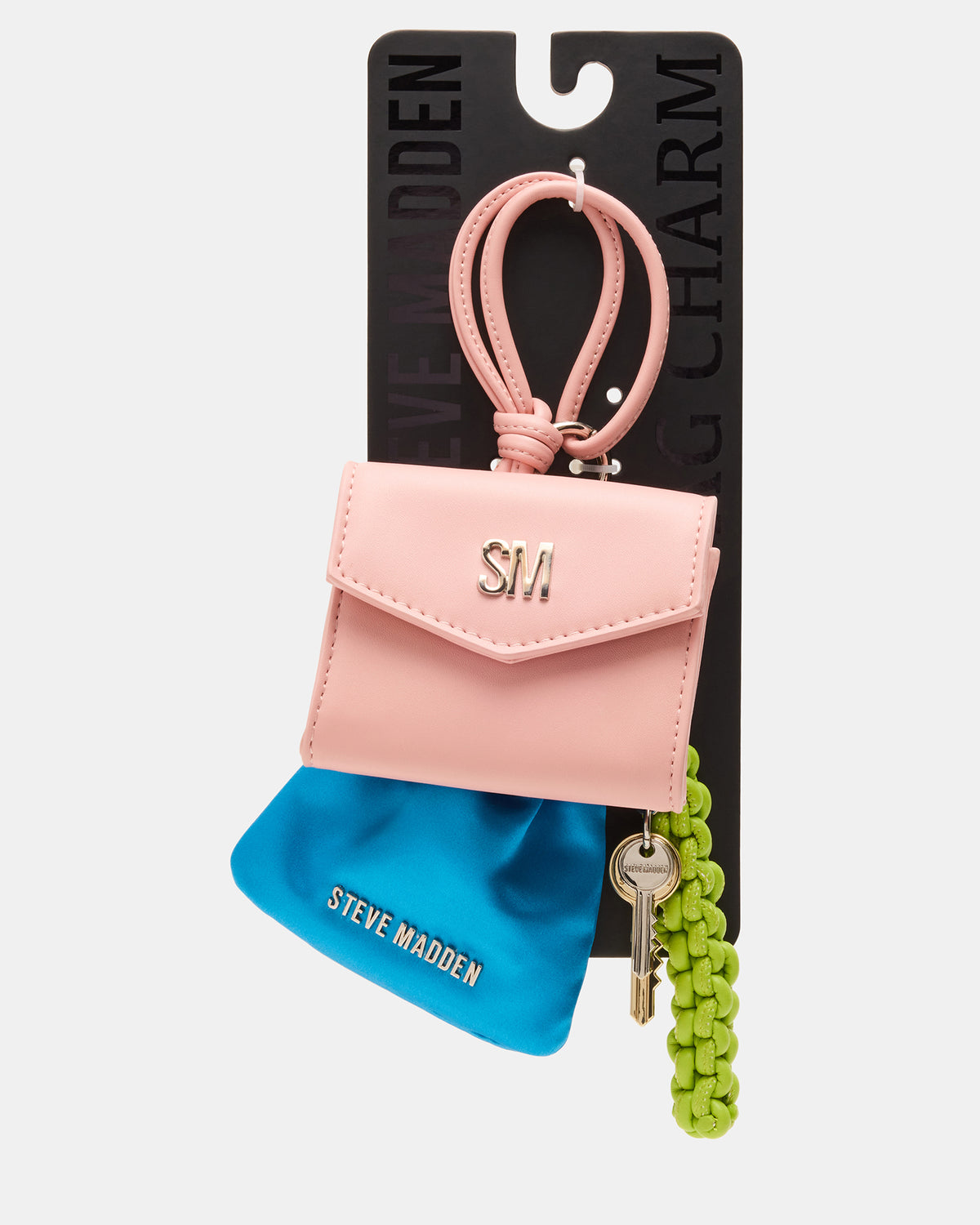 TRAVEL BAG CHARM Coral Multi Card Wallet Attachable Bag Charm